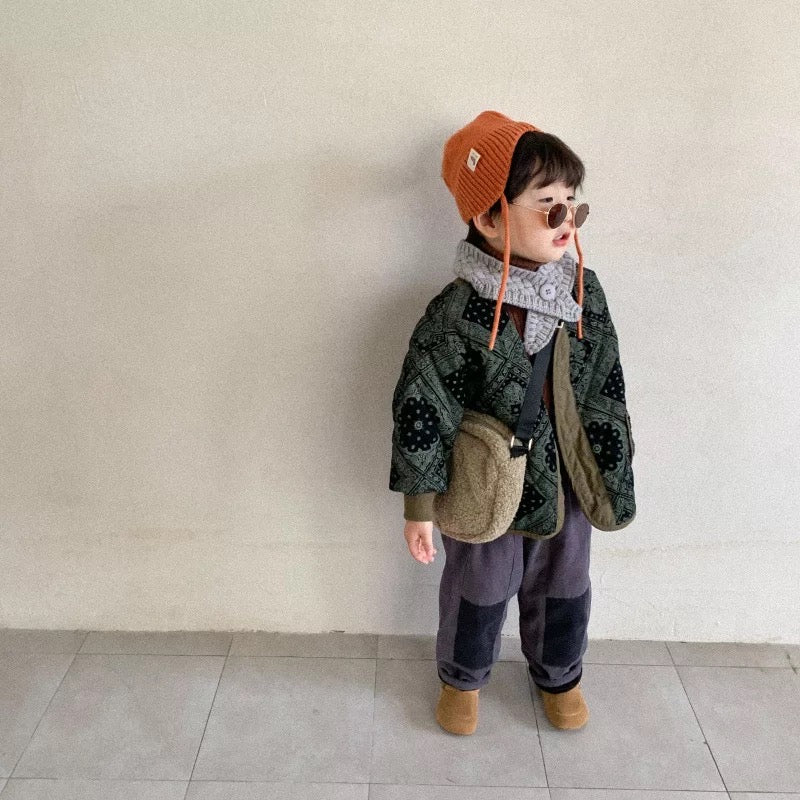 Kids Bandana Quilted Coat