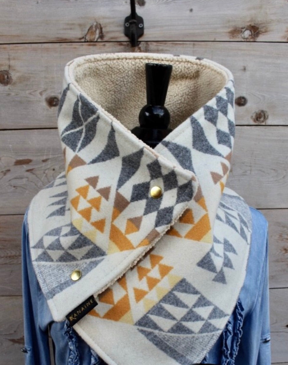 Up- Cycled Pendleton Wool Cowl Scarf