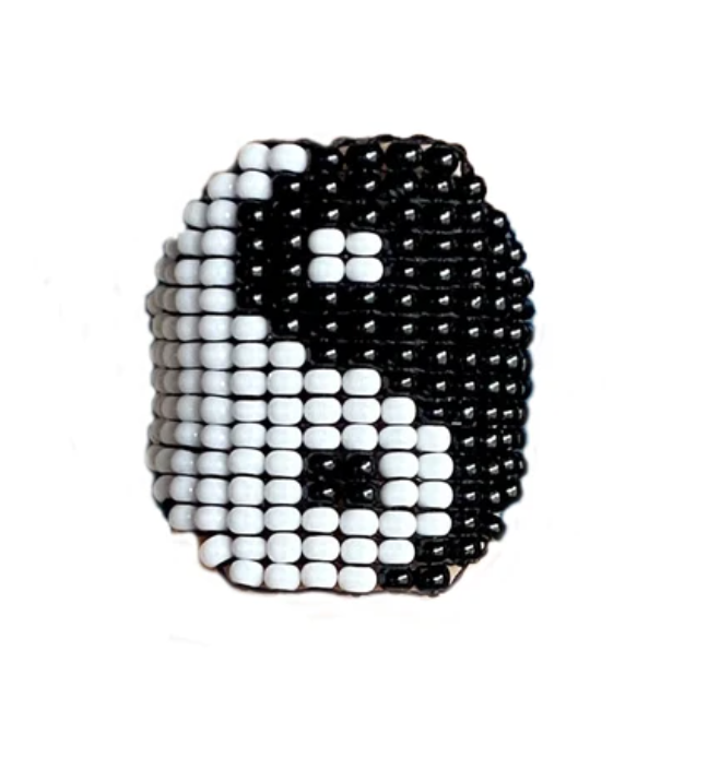 Beaded Ying Yang Ring