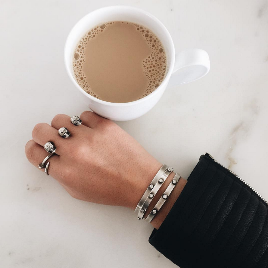Sterling Silver Diamond Nail Ring