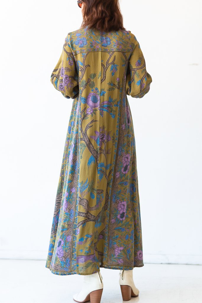 Cassandra Maxi Dress - Olive Tree of Life Tapestry