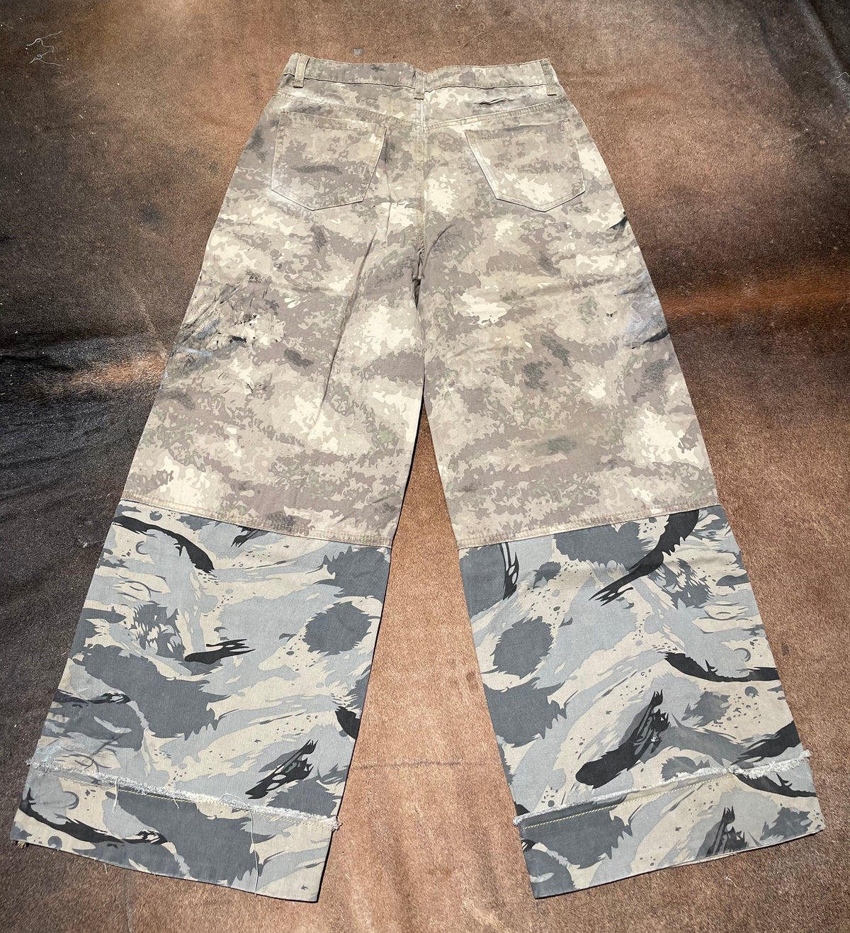 Distressed Patch Camo Pants