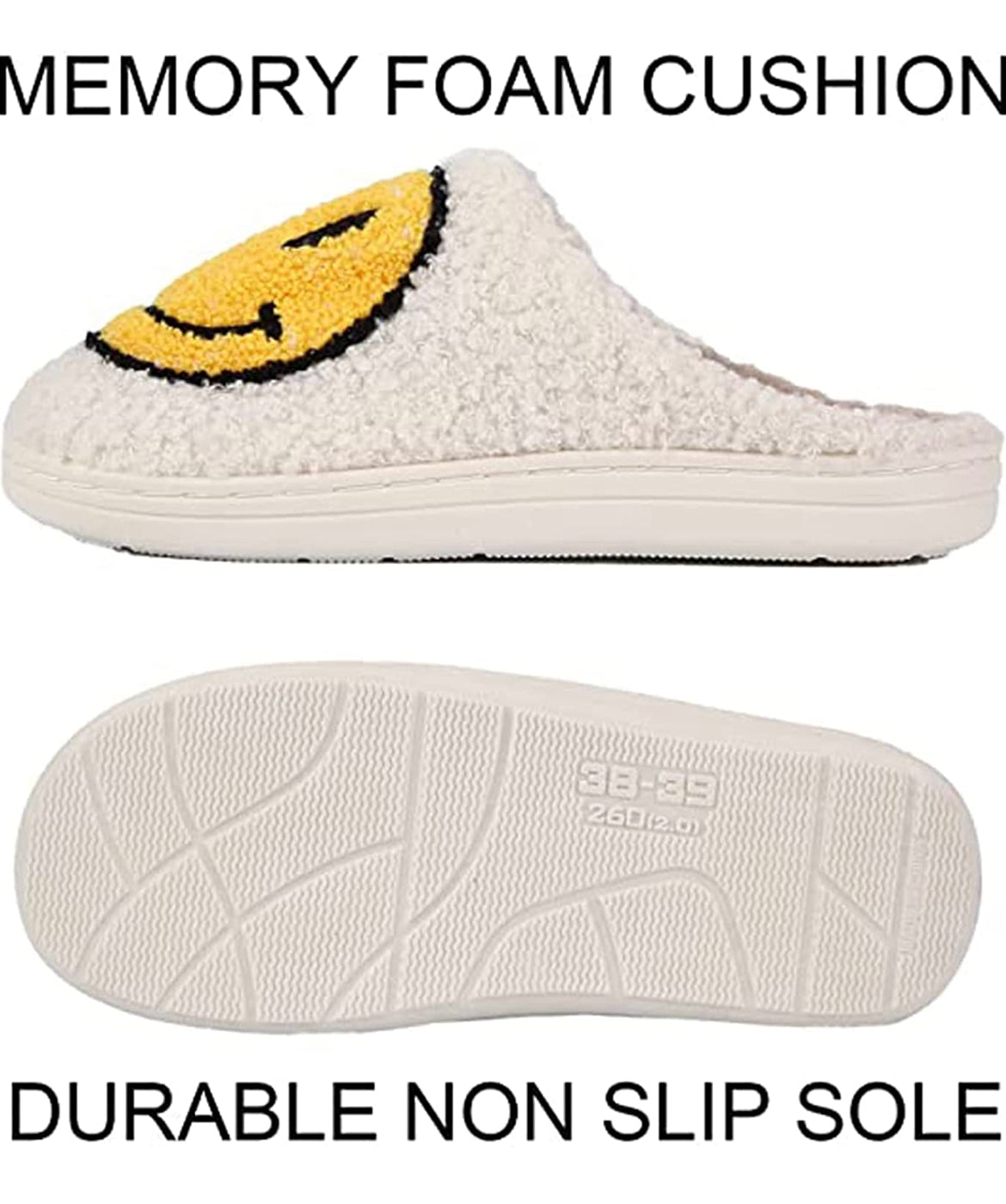 Smiley Face Sherpa Slipper