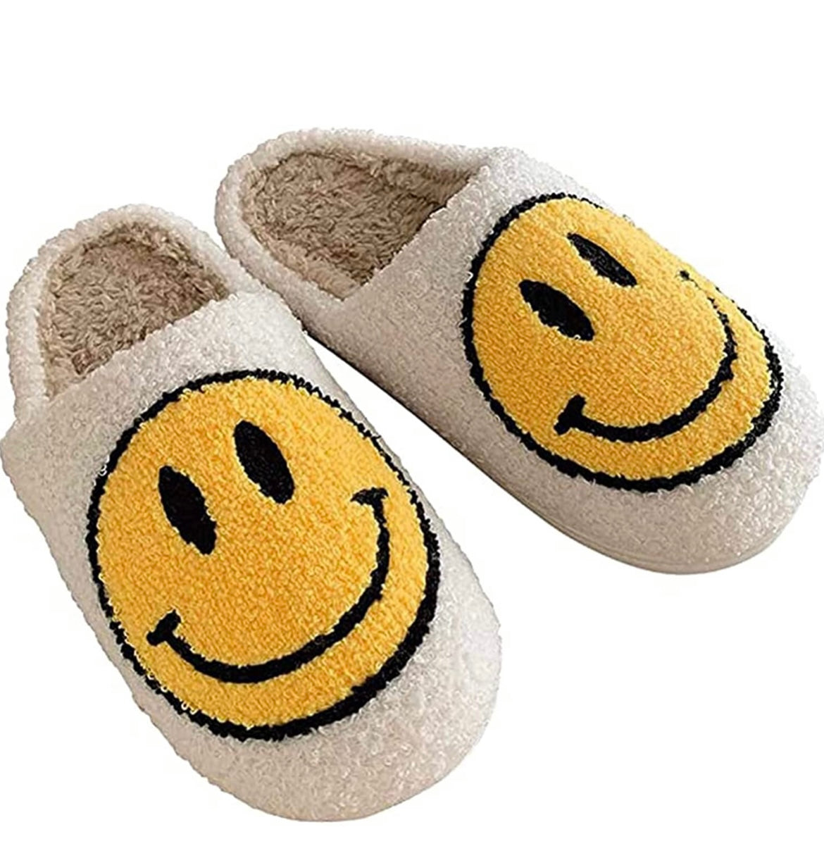 Smiley Face Sherpa Slipper