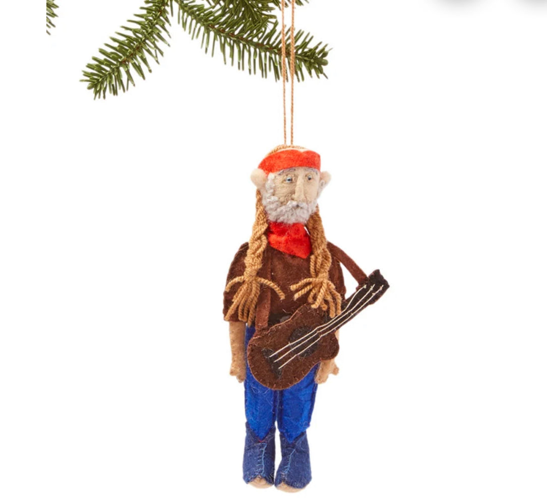 Willie Nelson Felt Ornament
