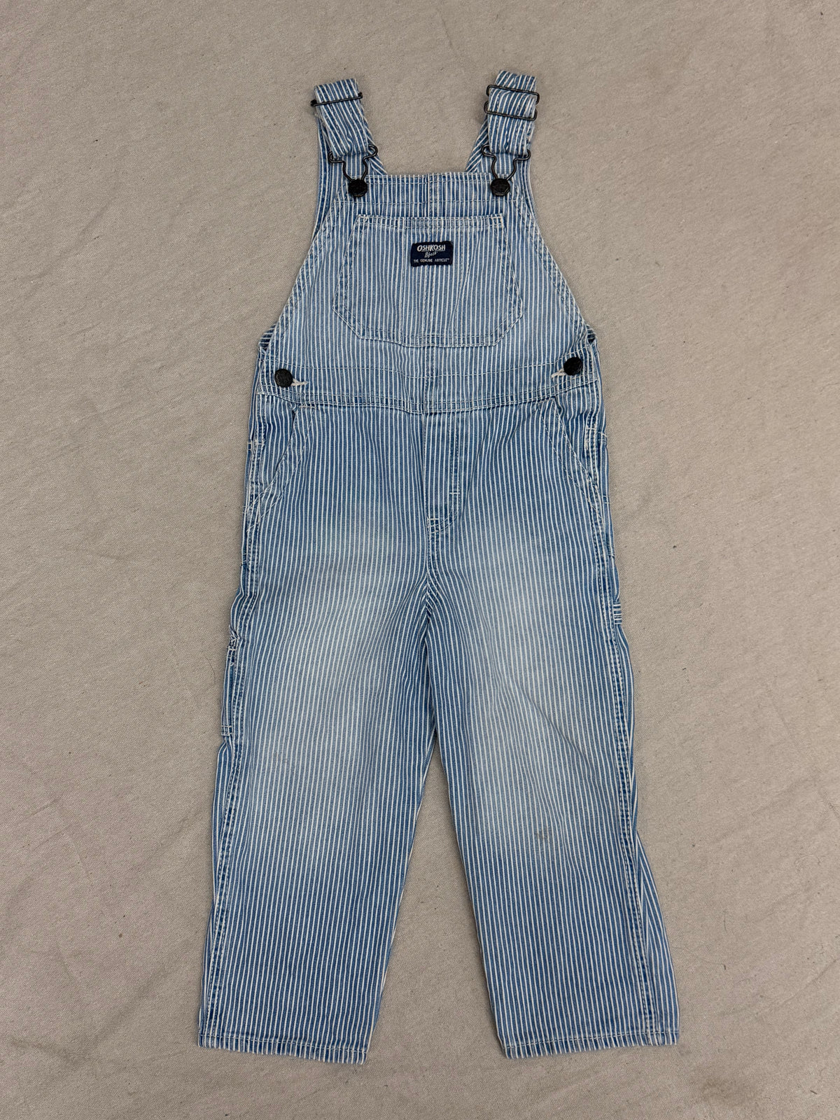 Vintage Kids Striped Overalls
