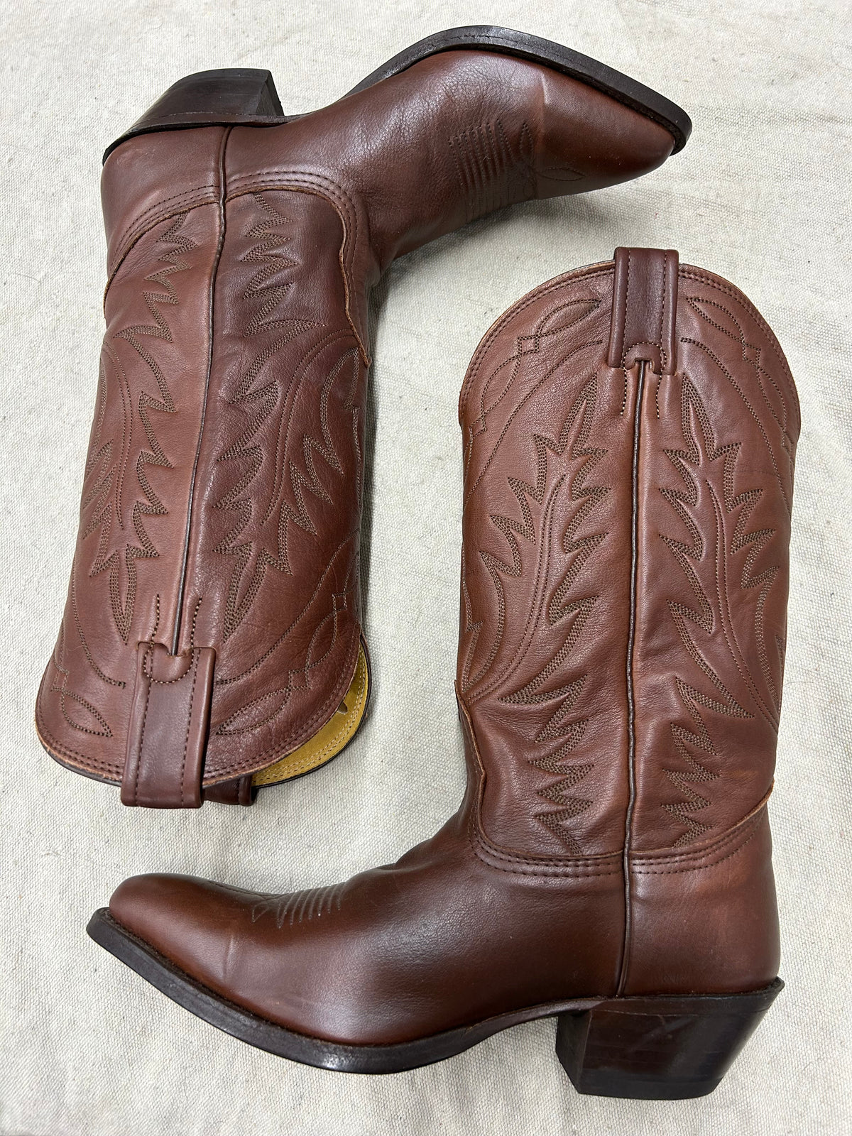 Vintage Brown Cowboy Boots