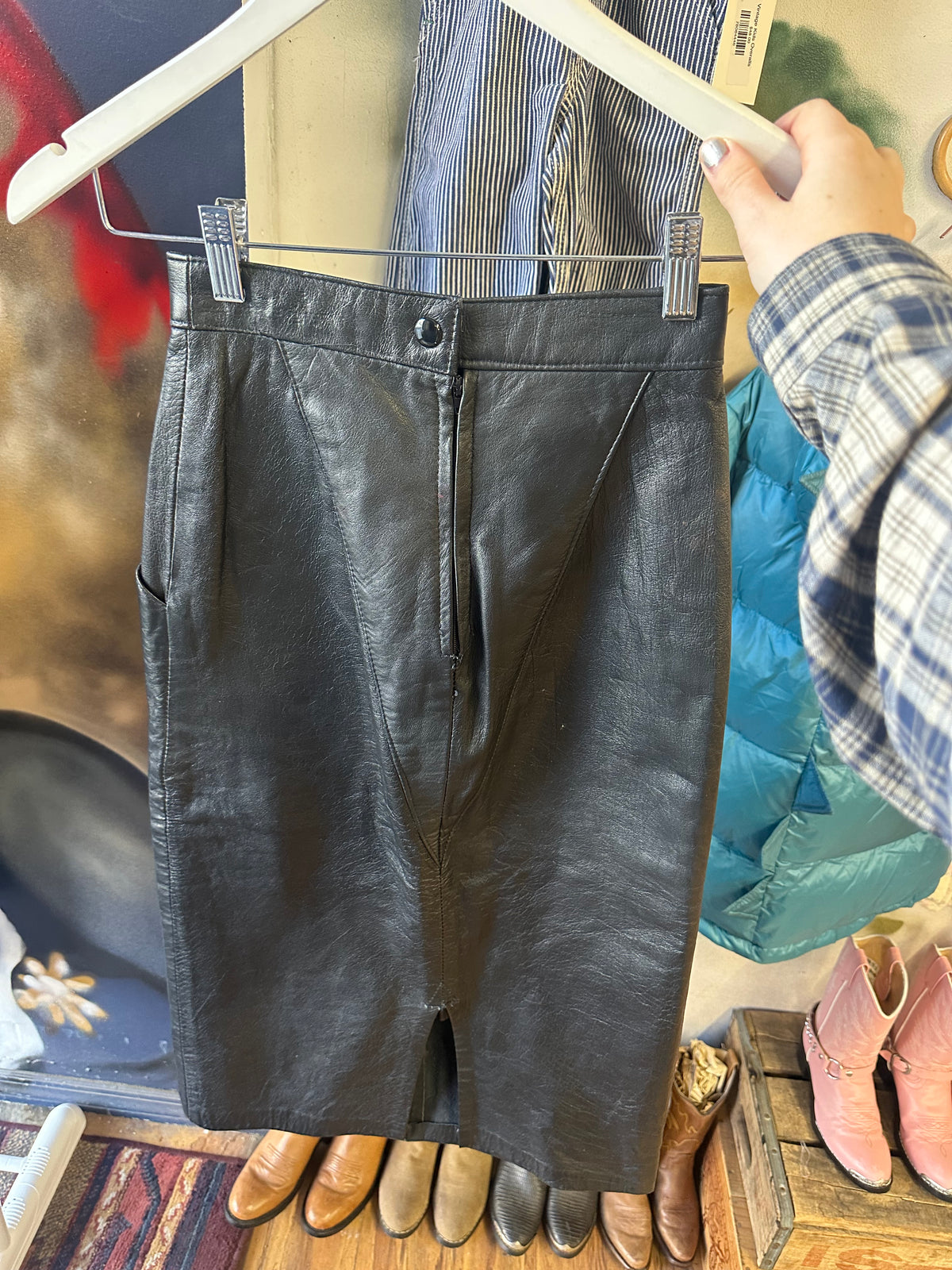 Black Leather Skirt