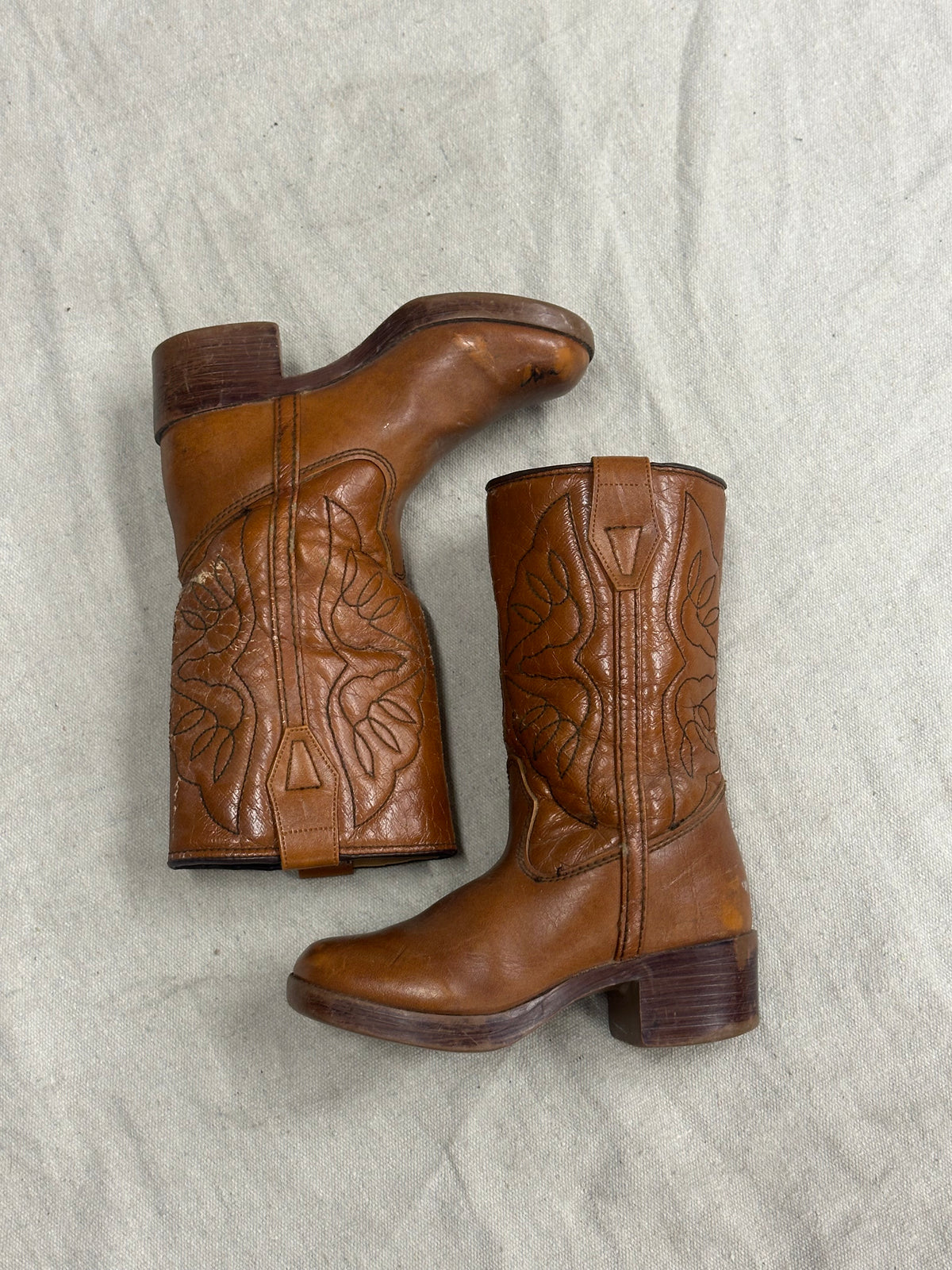 Kids Vintage Brown Cowboy Boots
