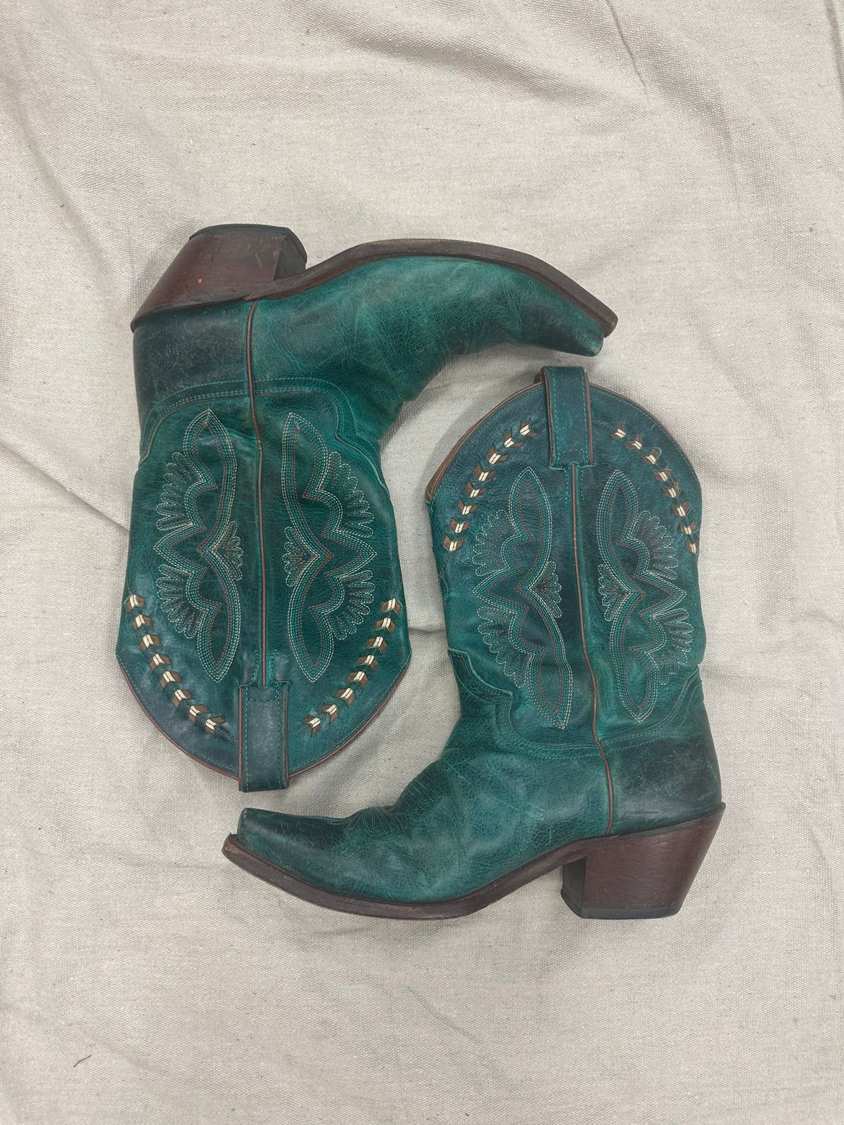 Turquoise Green Cowboy Boots