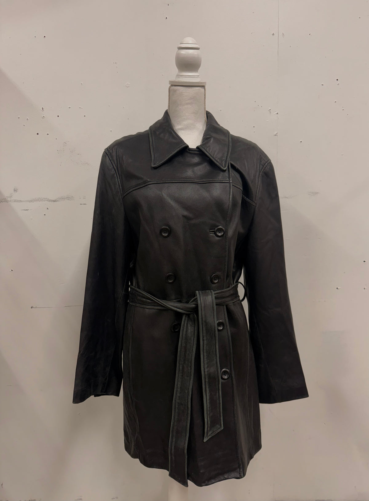 Vintage Leather Crossover Jacket
