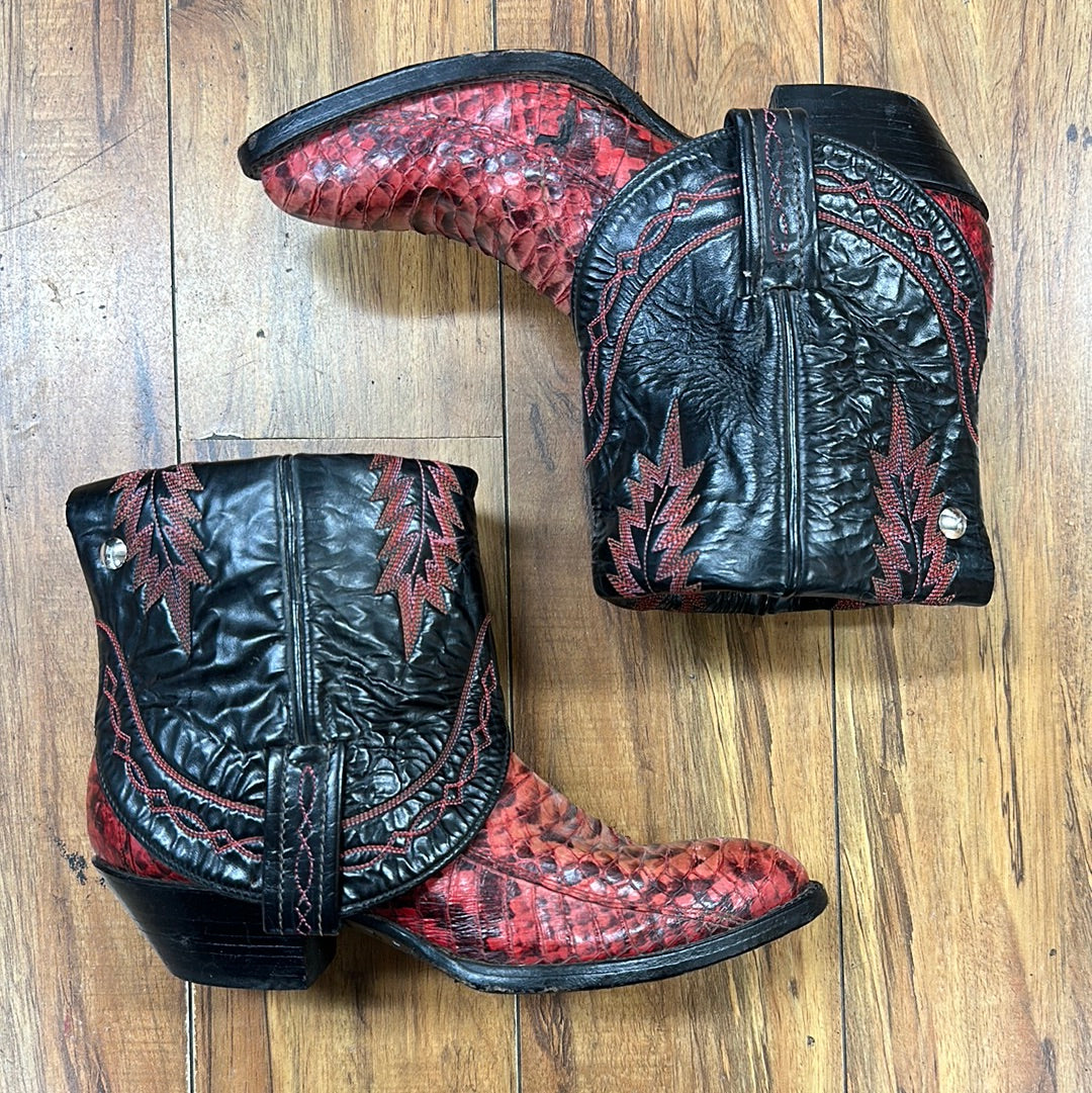 Red Exotic Tony Lama Canty Boots