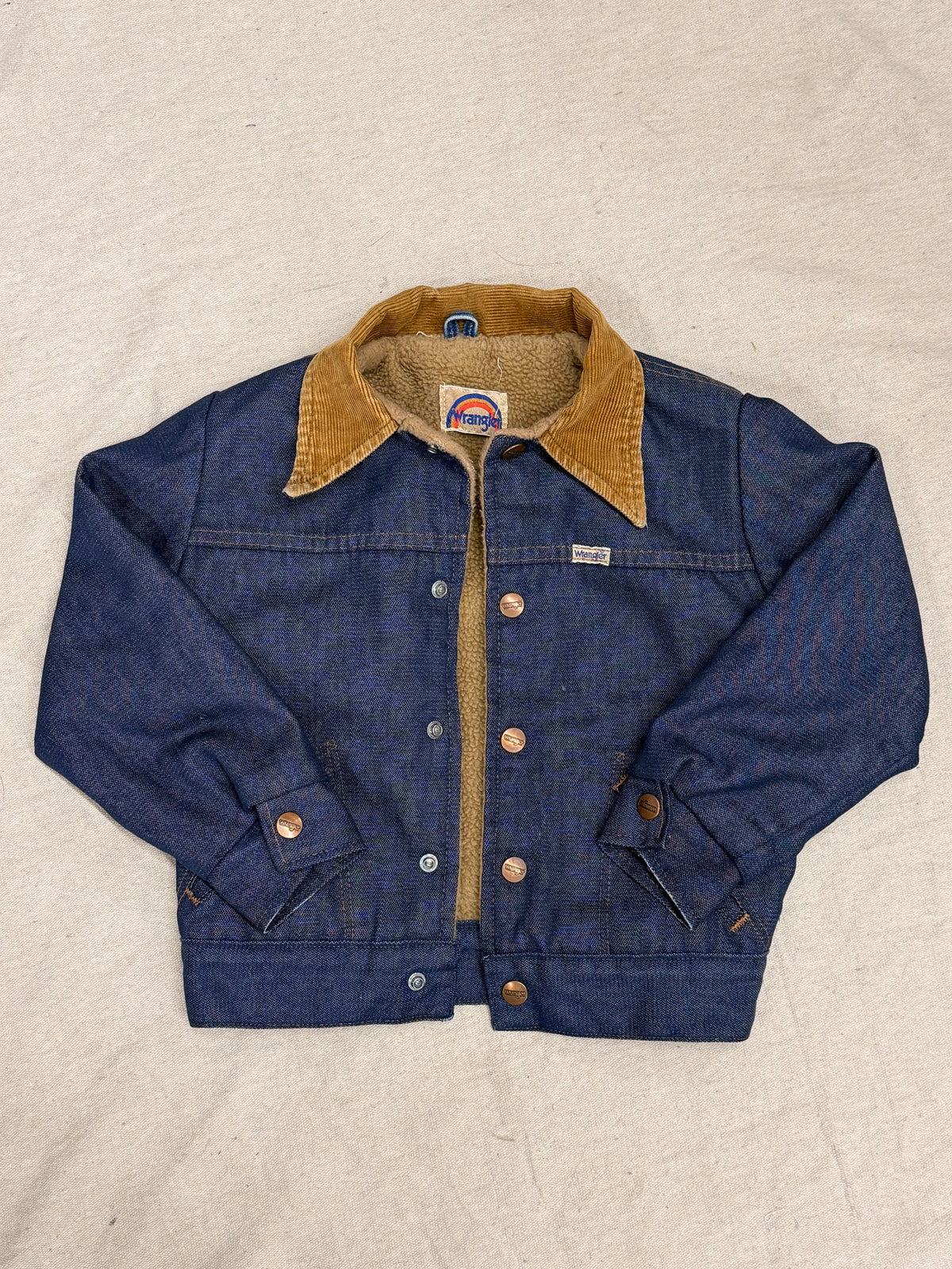 Vintage Kids Denim Sherpa Lined Jacket