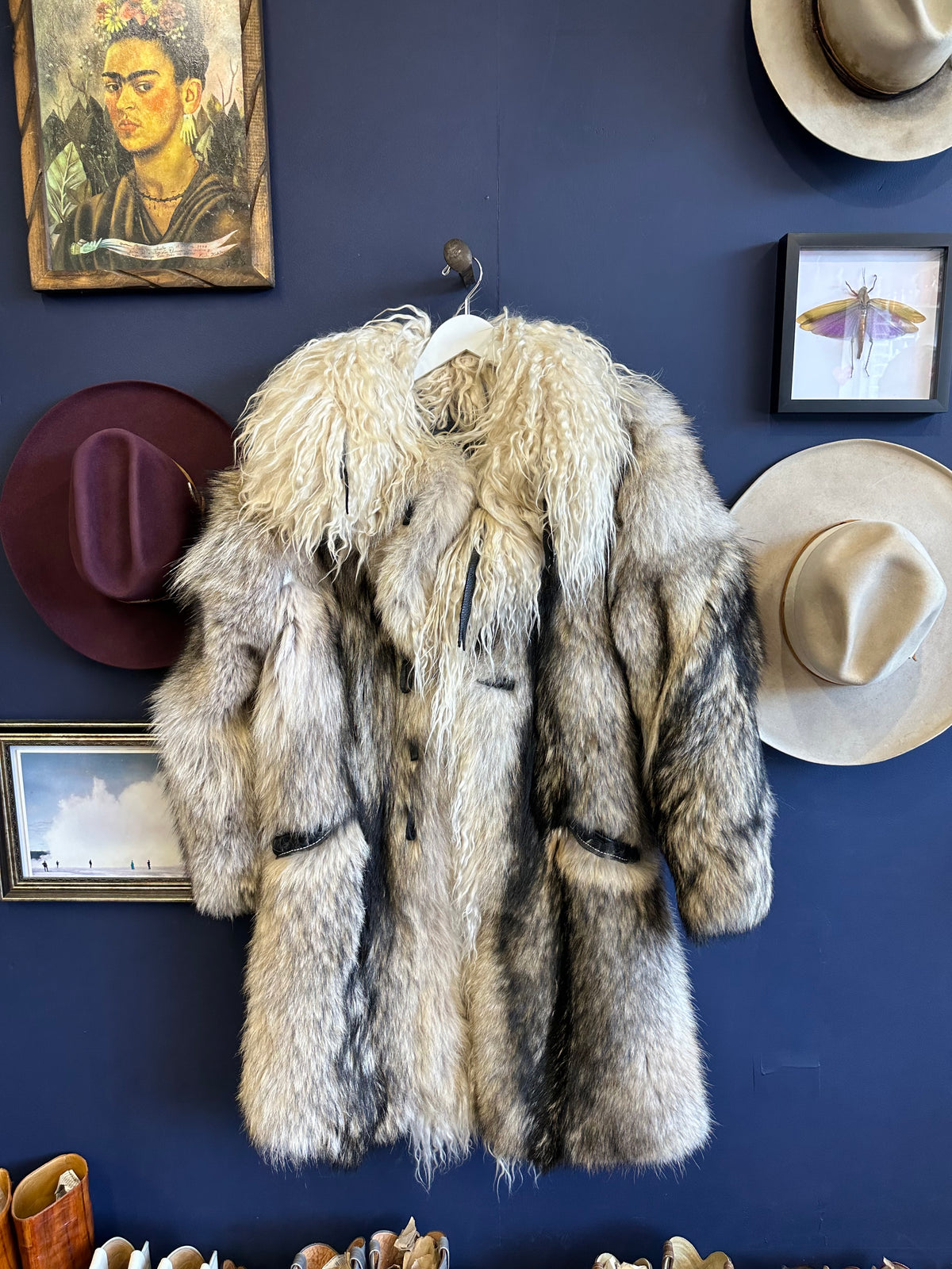 Wolf Coat with Angora Collar