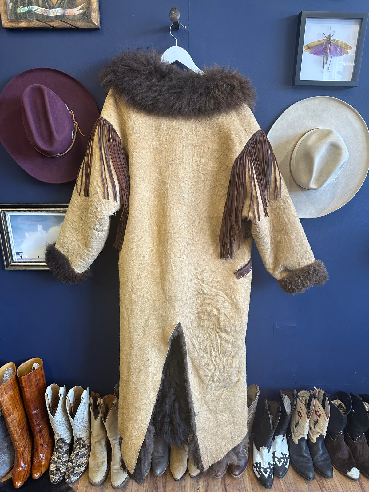 Buffalo Full Length Coat with Beadwork