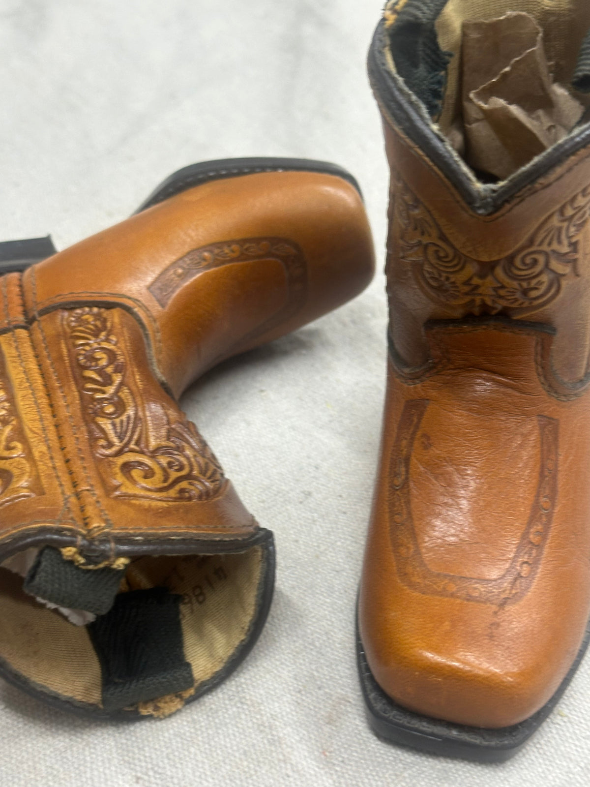 Kids Vintage Horseshoe Cowboy Boots