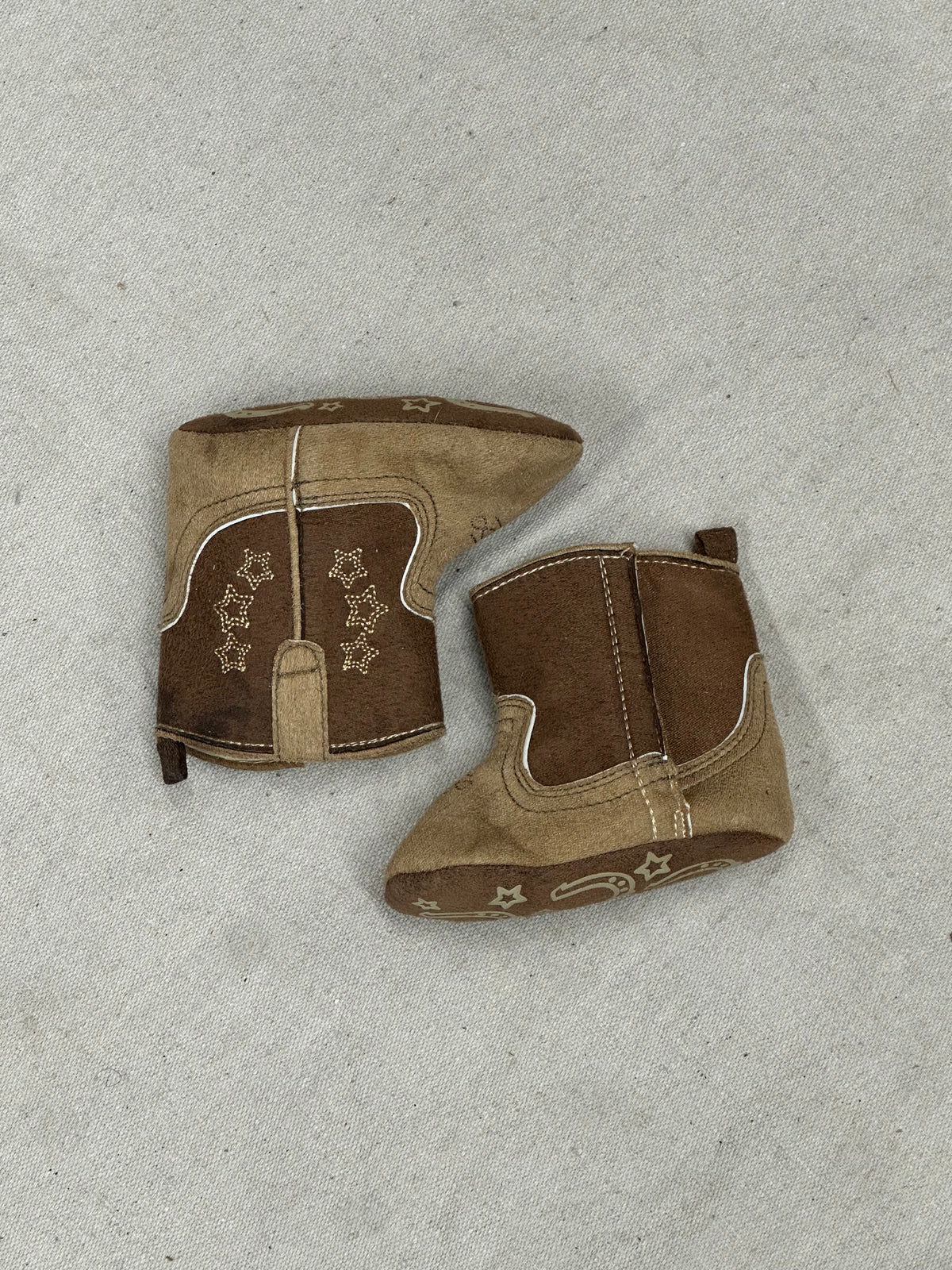 Kids Brown with Stars Cowboy Boots