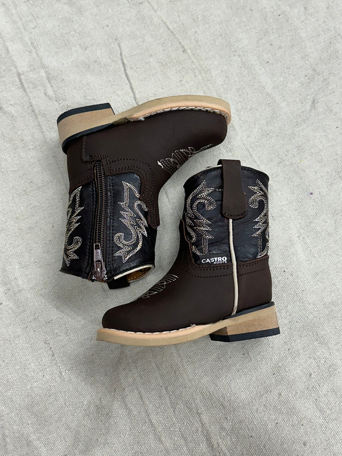 Kids Dark Brown Cowboy Boots