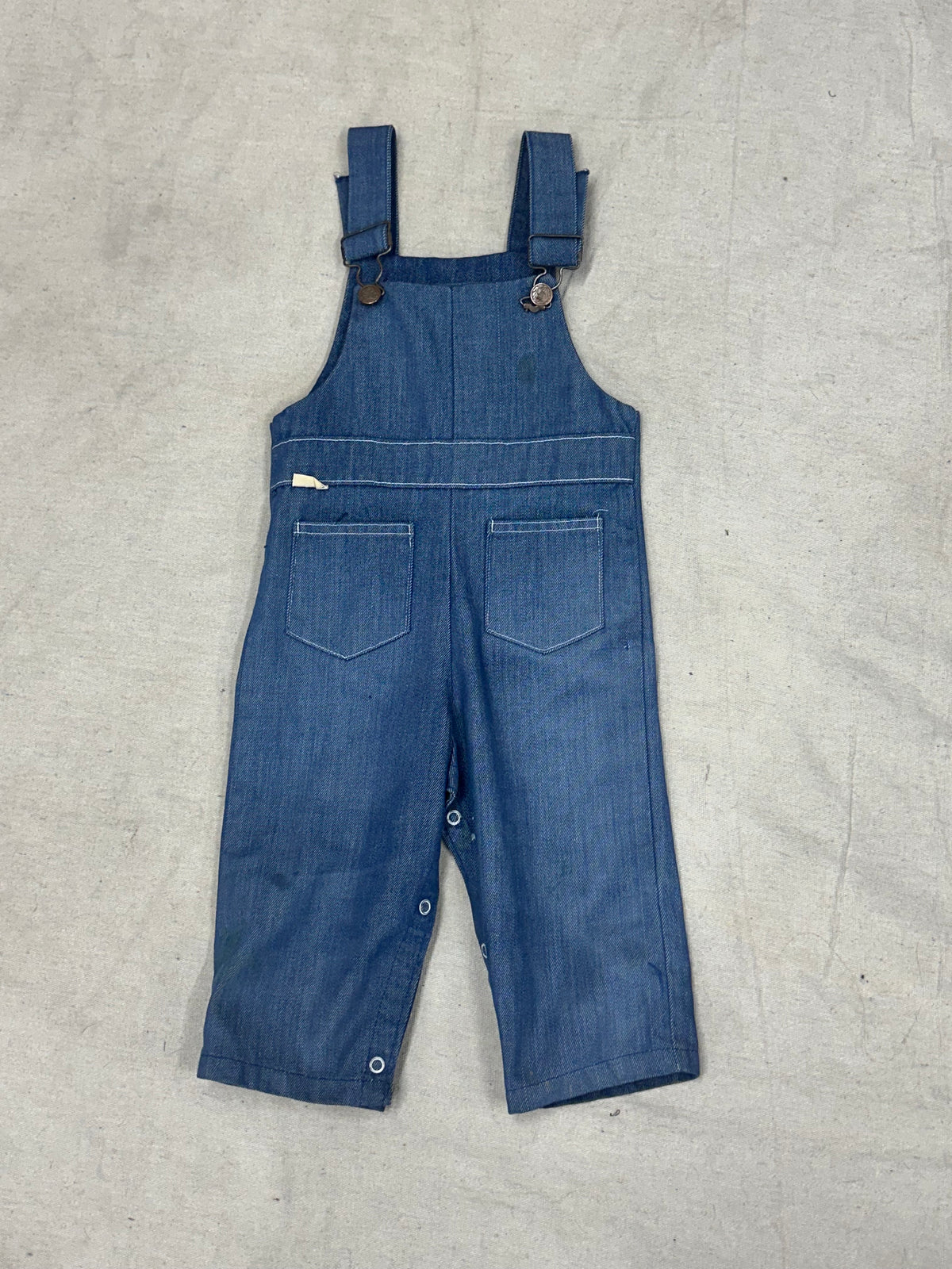 Vintage Kids Dark Denim Toughskins Overalls