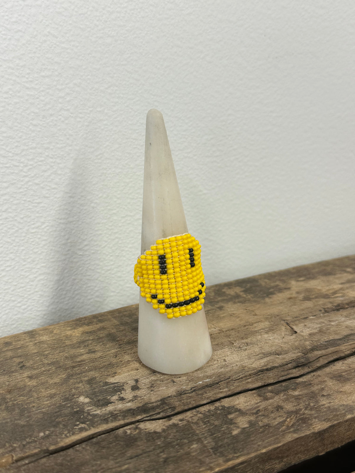 Beaded Smiley Ring