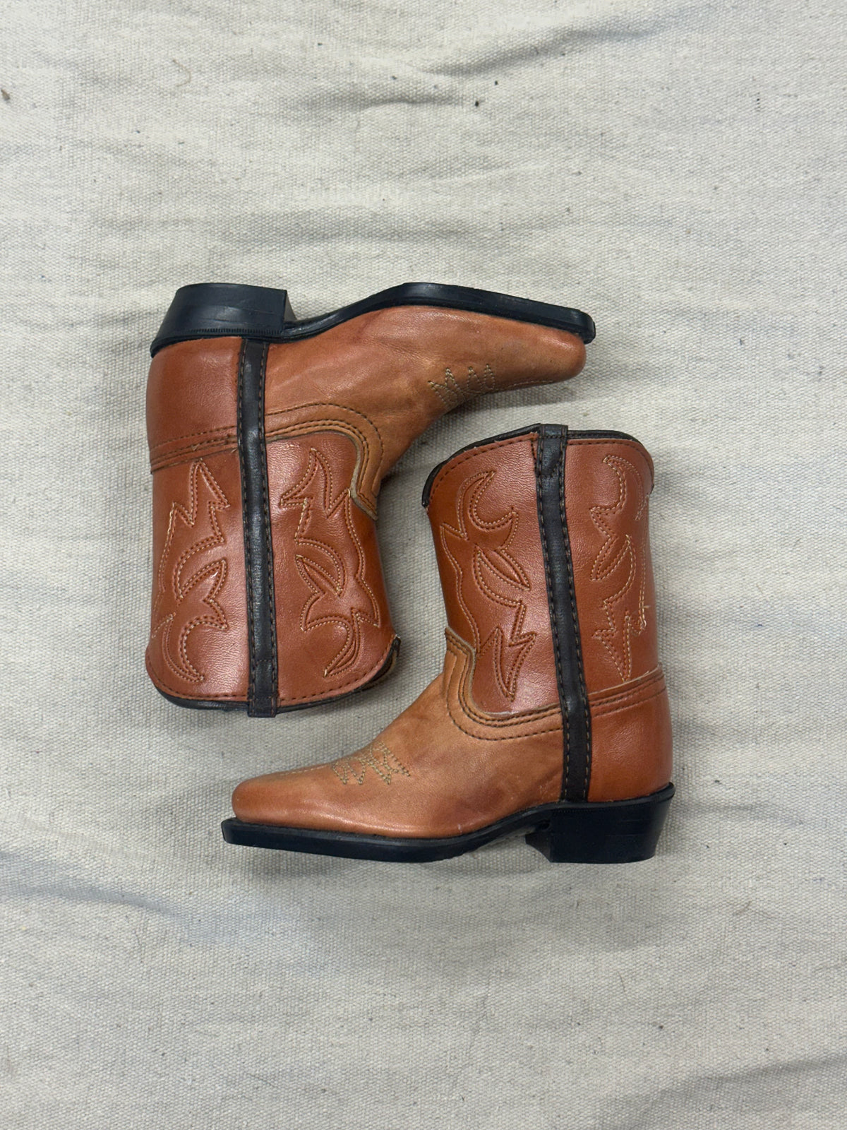 Vintage Kids Chestnut Cowboy Boots