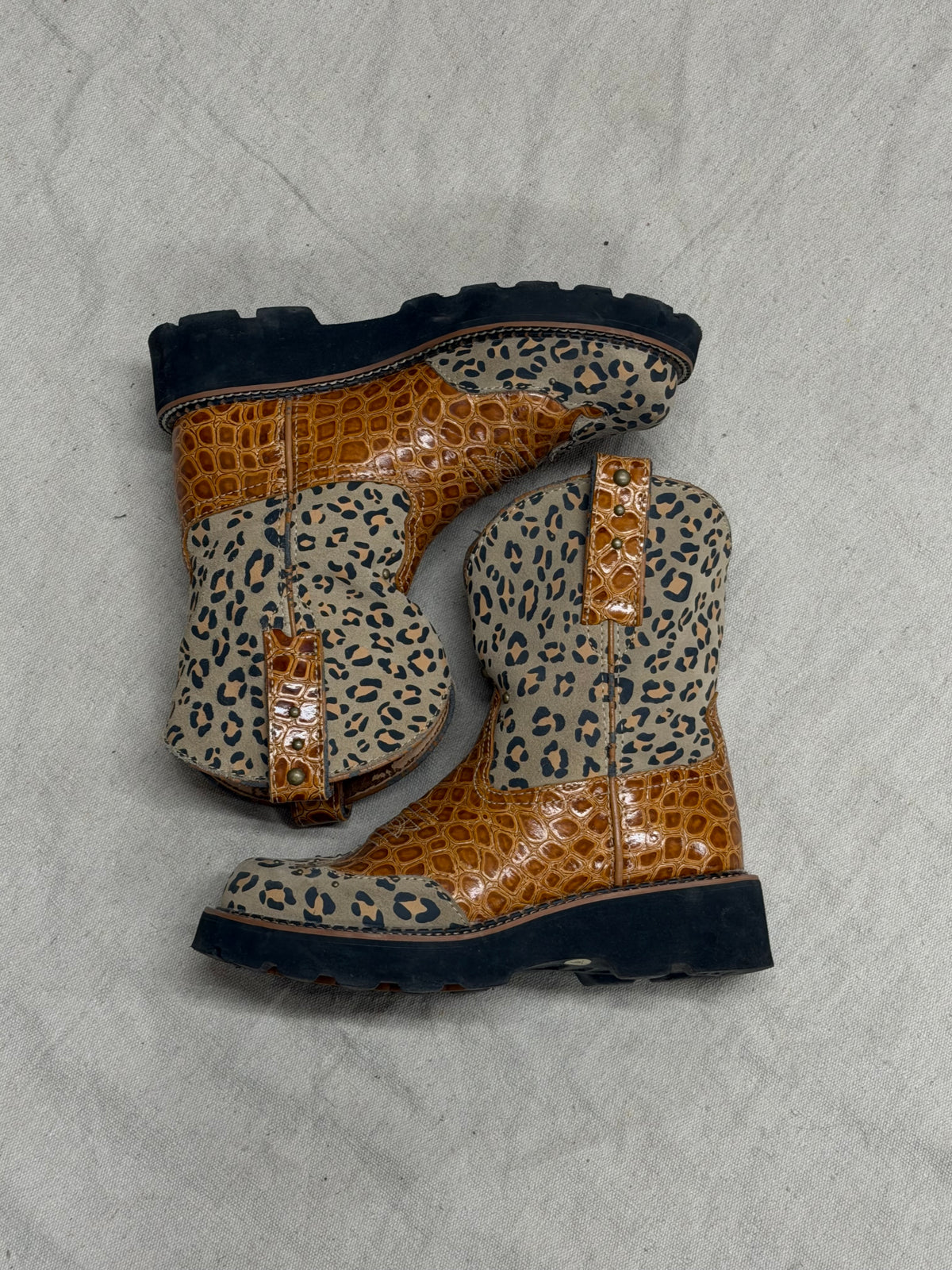 Vintage Cheetah Print Cowboy Boots