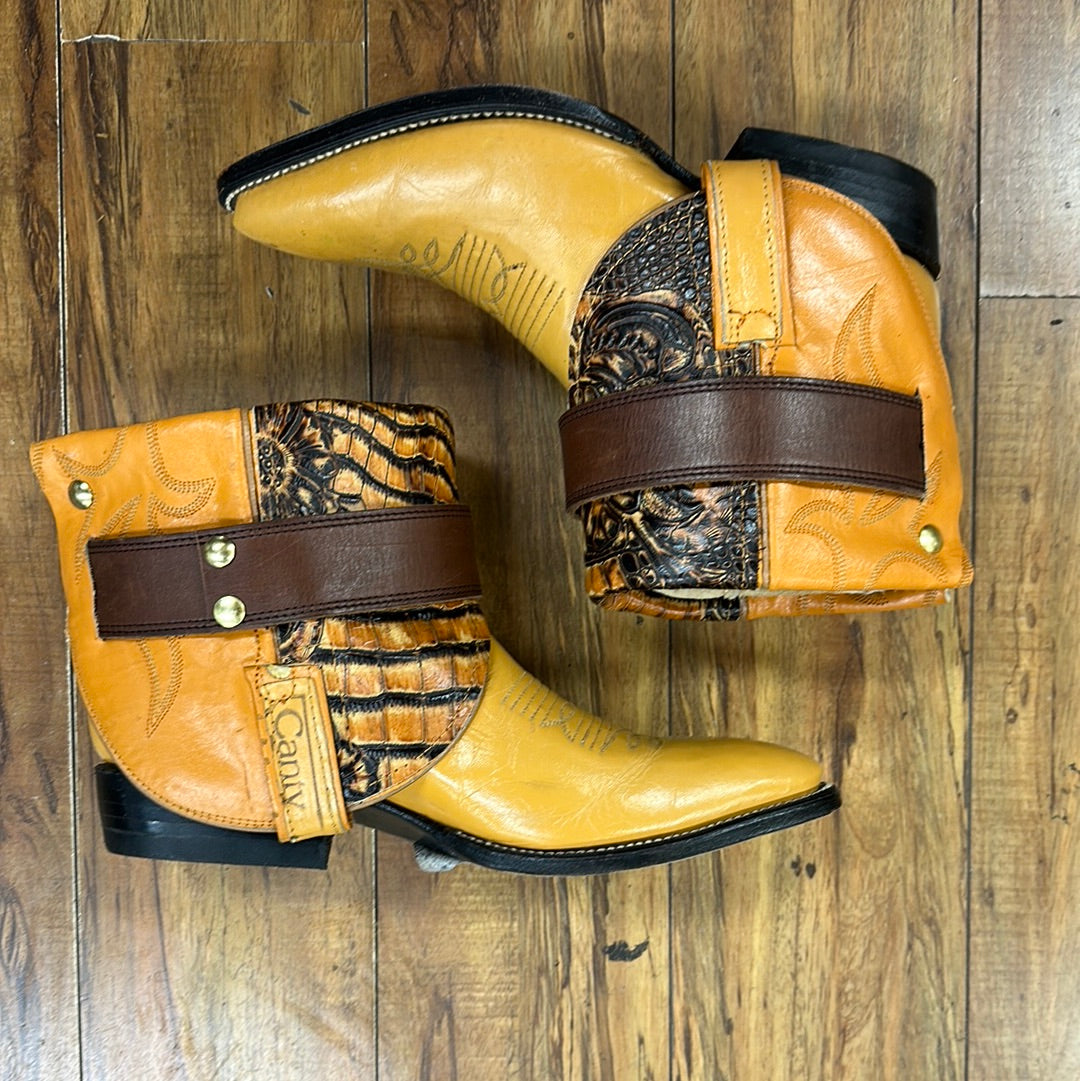 Yellow Sunflower Canty Boots