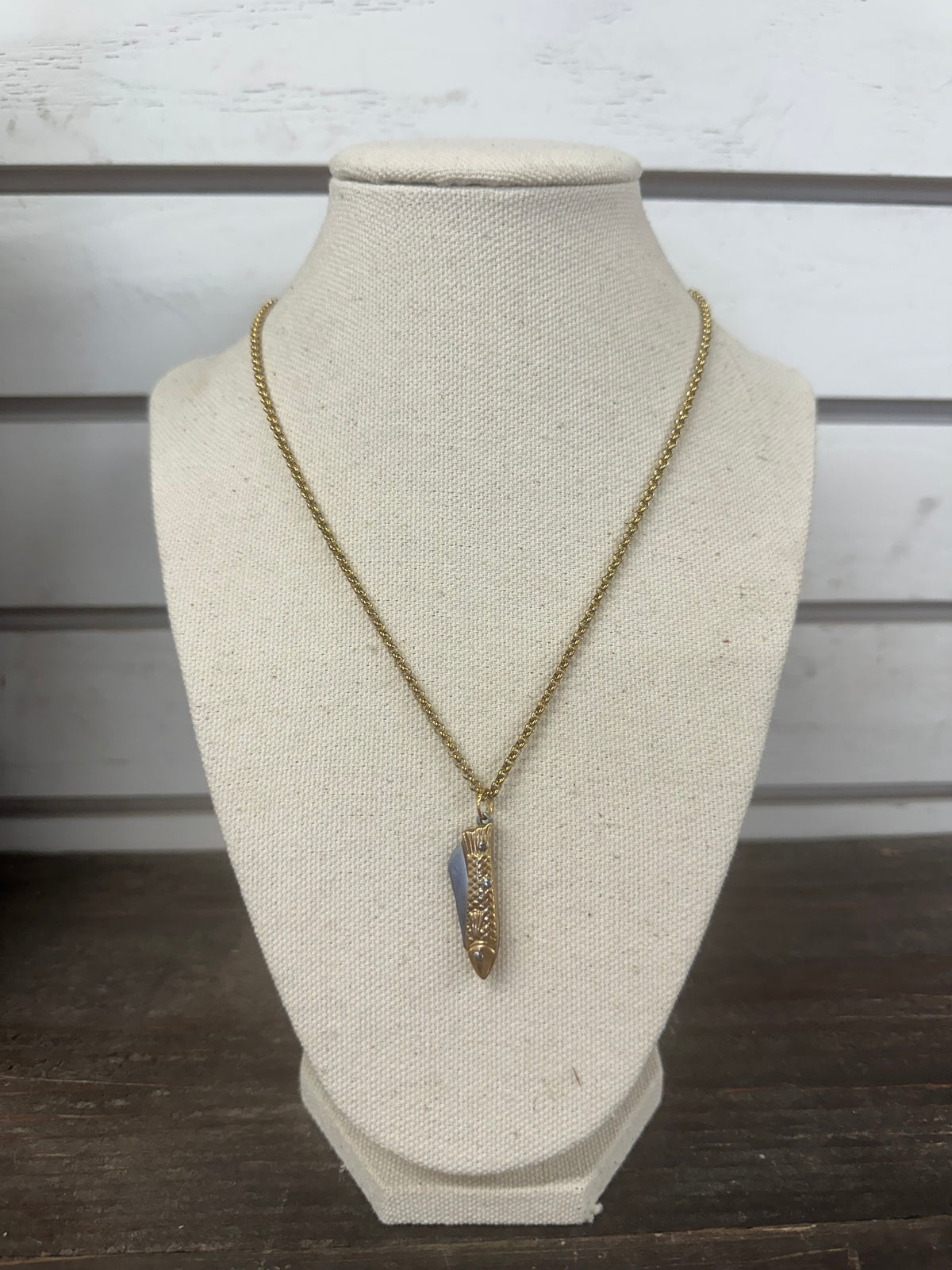 Fish Knife Necklace with Chunk Chain