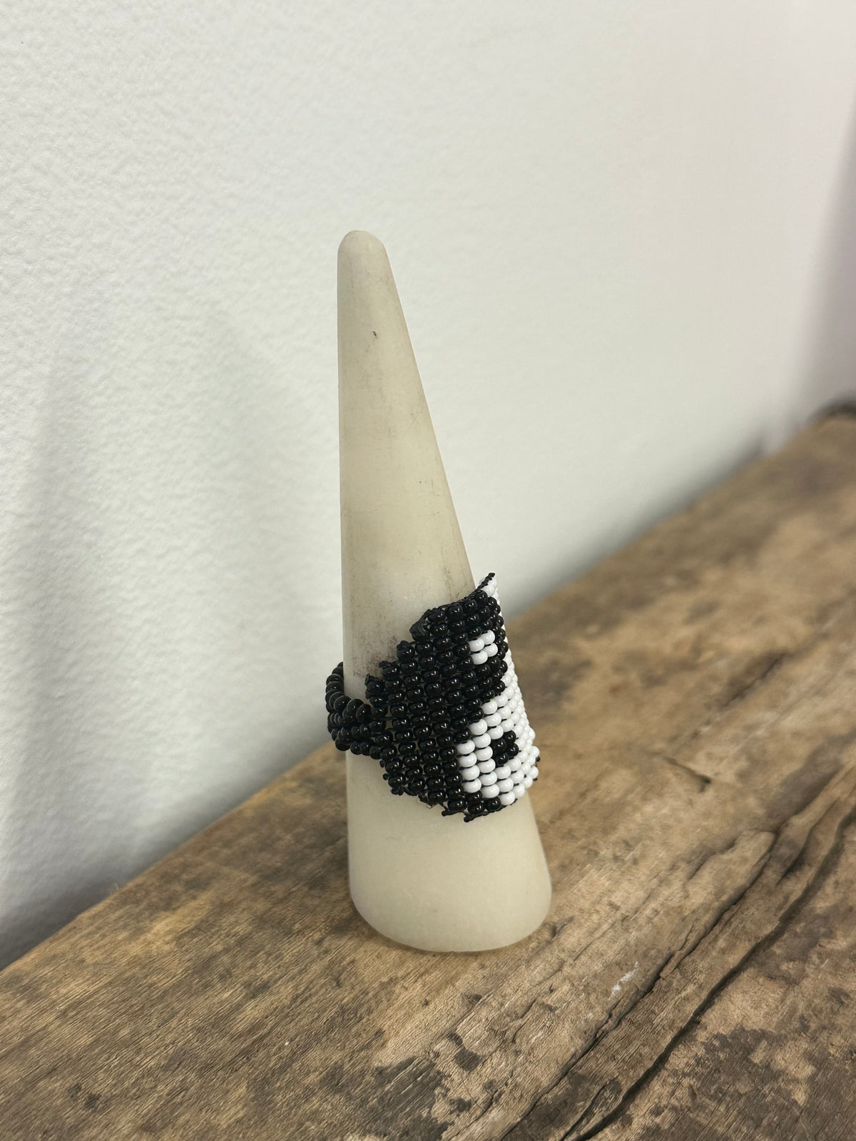 Beaded Ying Yang Ring