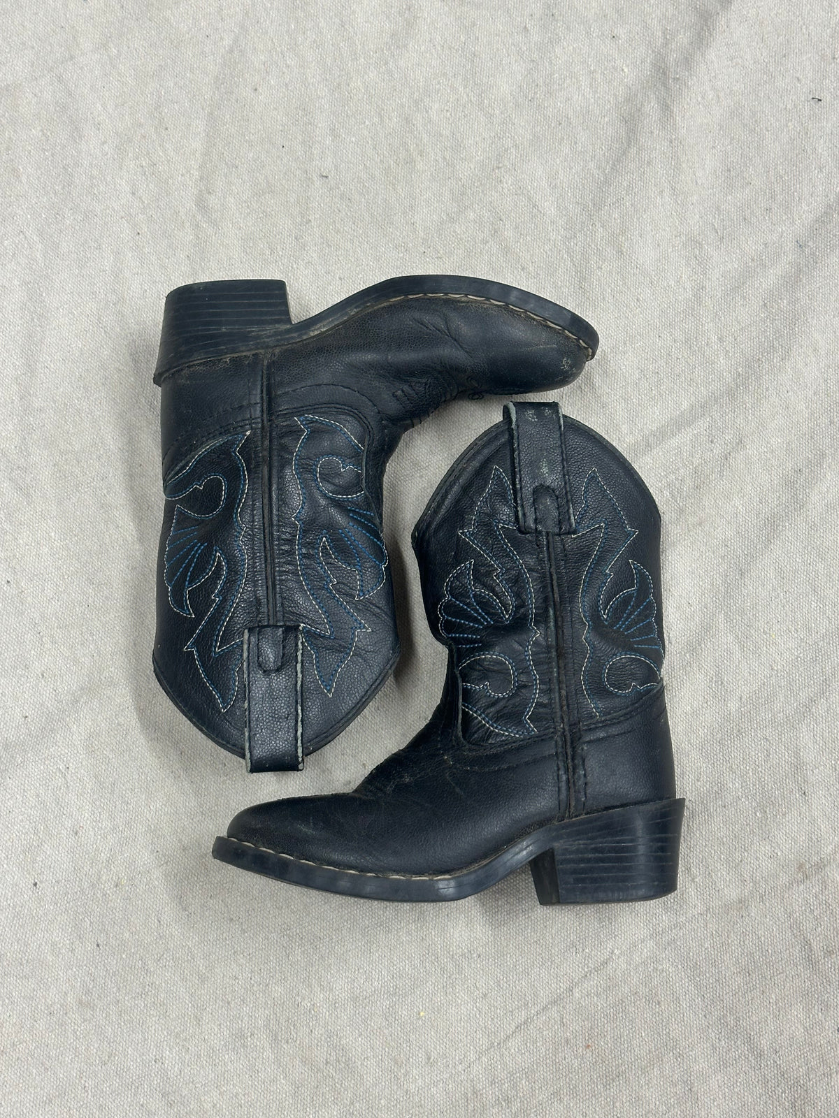 Kids Vintage Black and Blue Cowboy boots