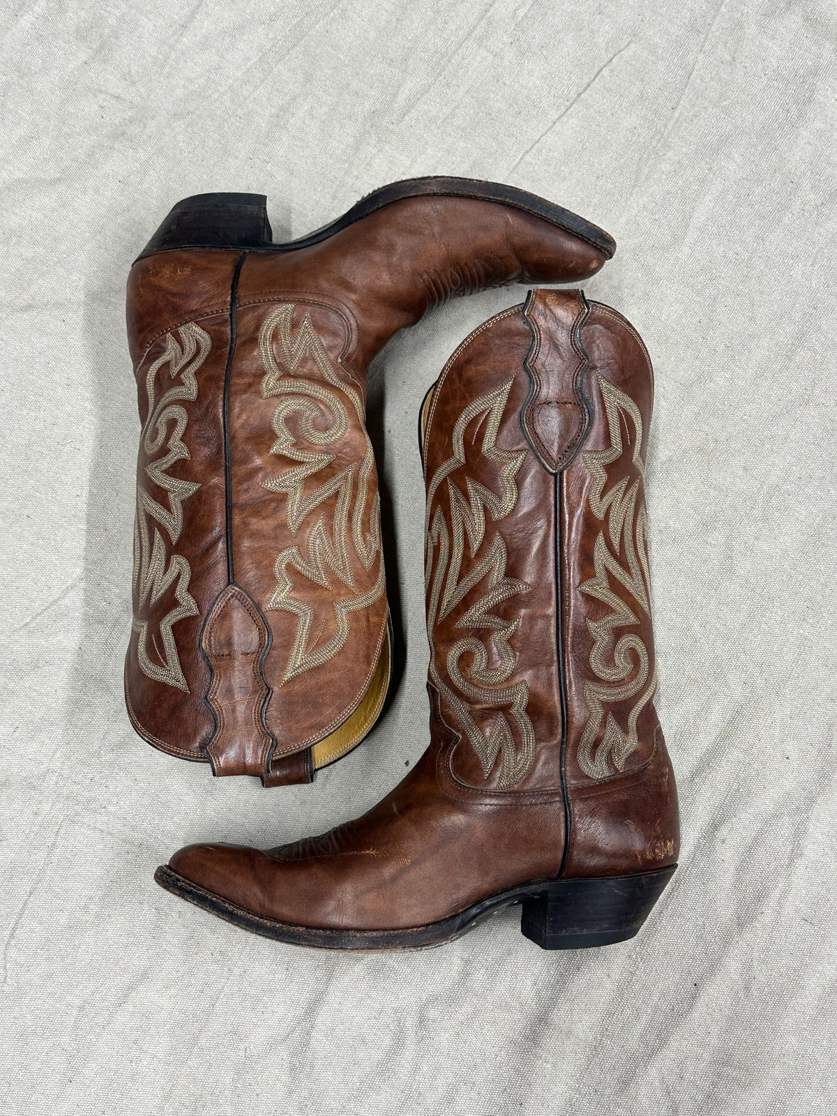 Vintage Brown Cowboy Boots