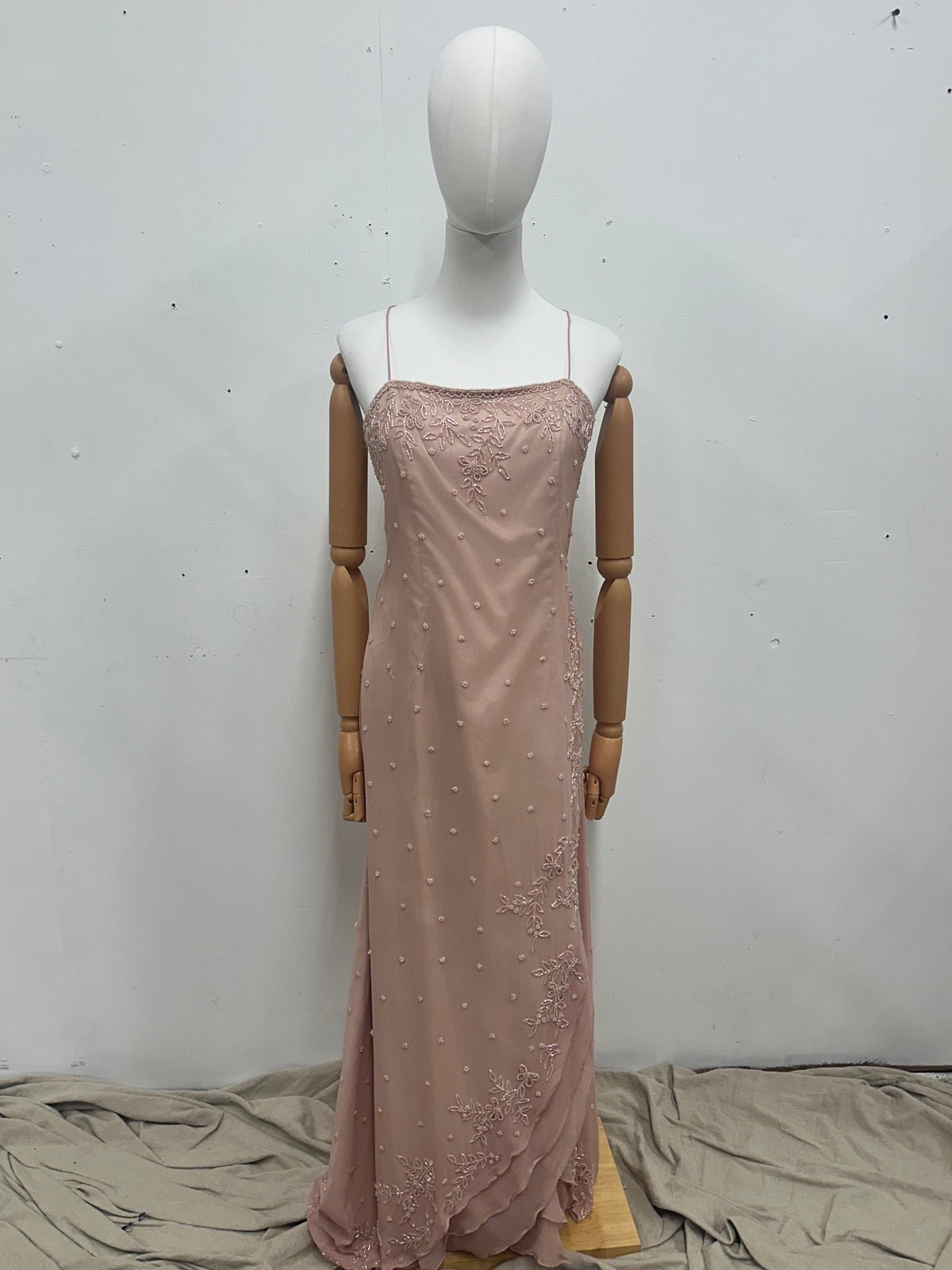 Vintage Pink Beaded Dress