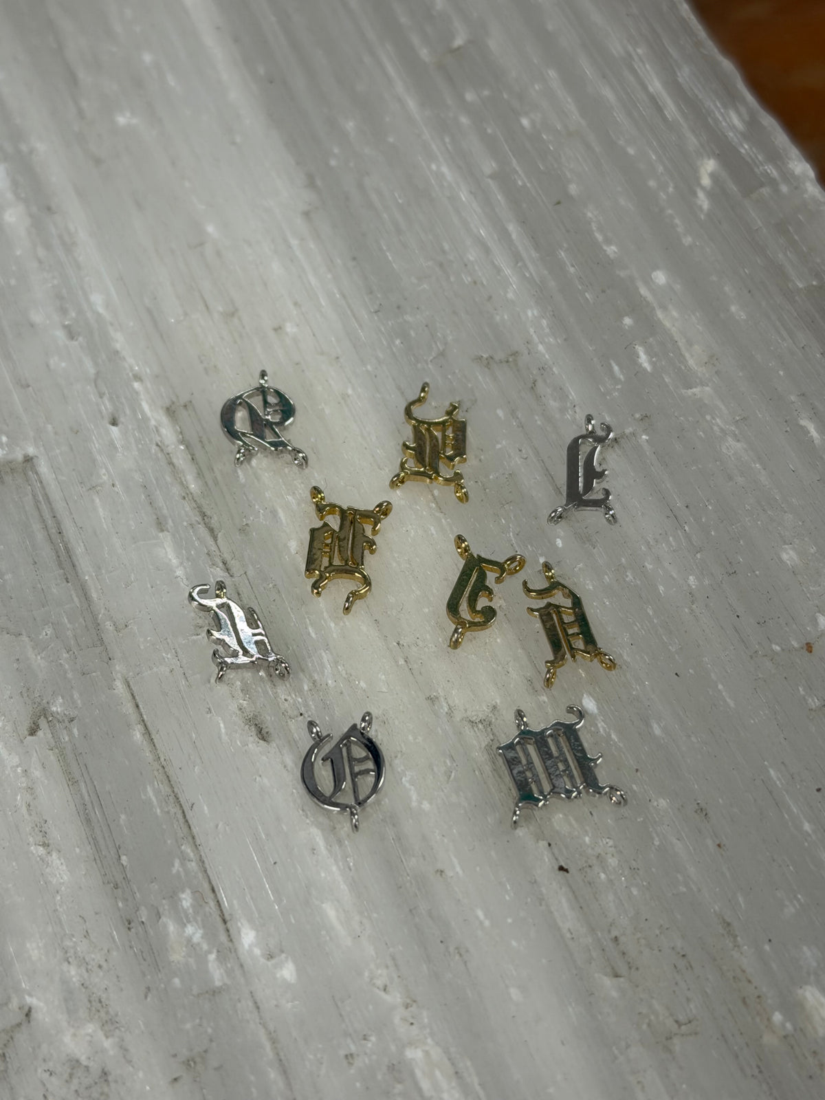 Old English Letter Charms