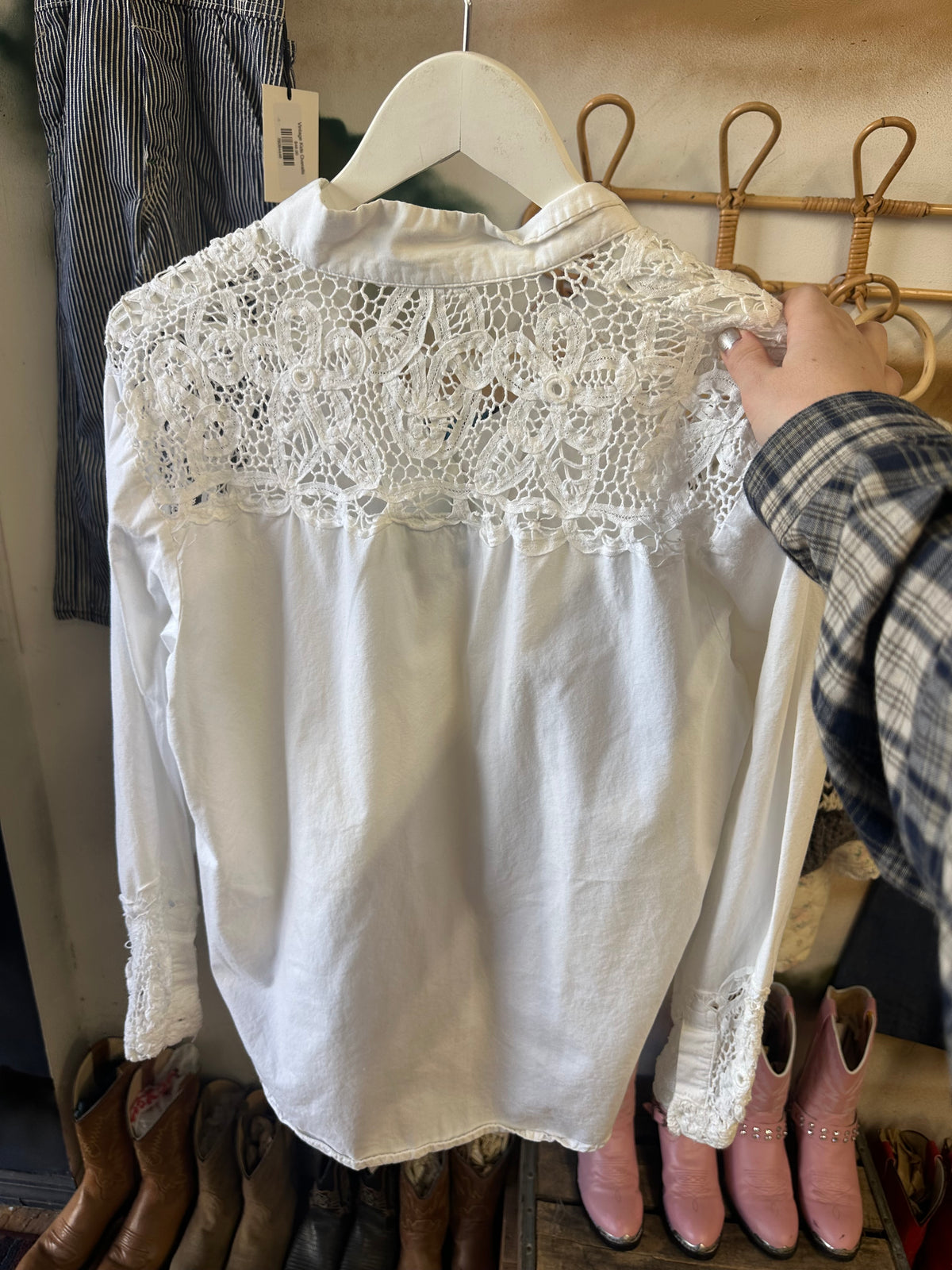 Vintage White Blouse Top