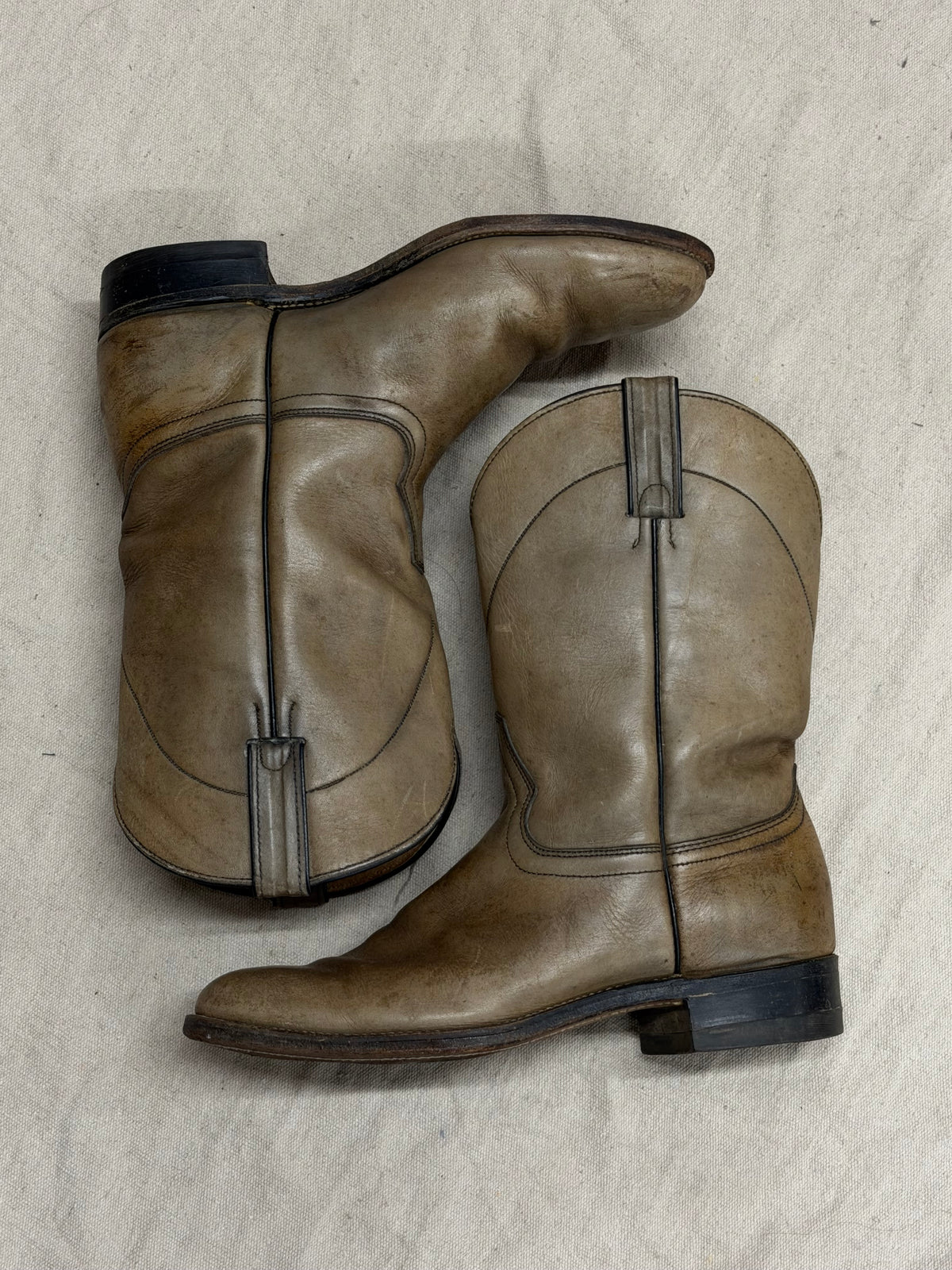 Vintage Taupe Cowboy Boots