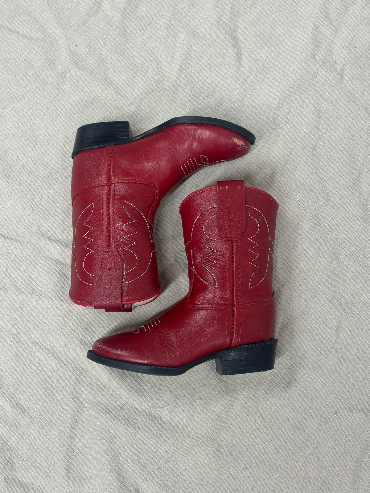 Vintage Kids Red Cowboy Boots
