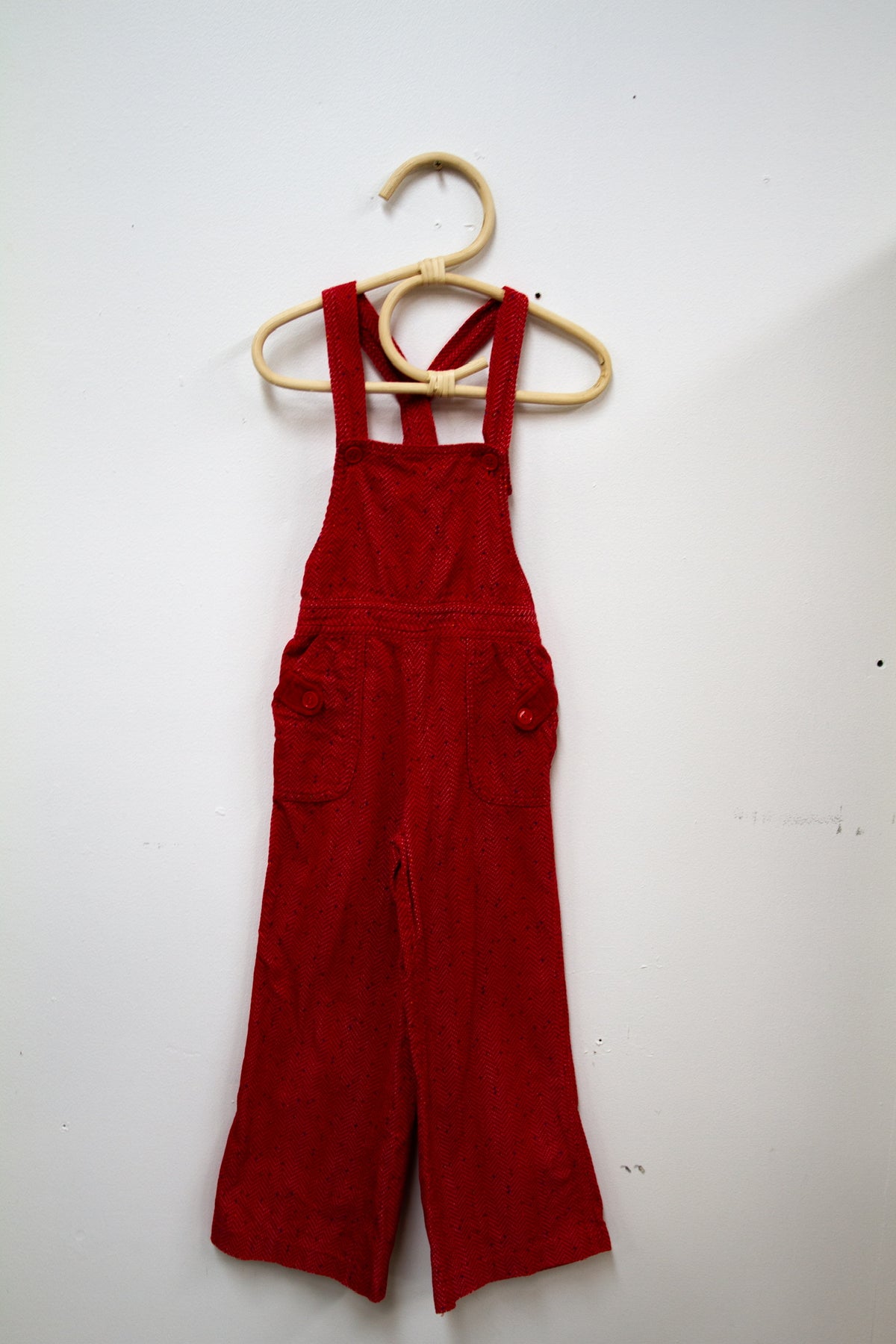 Kids Red Speckle Overalls