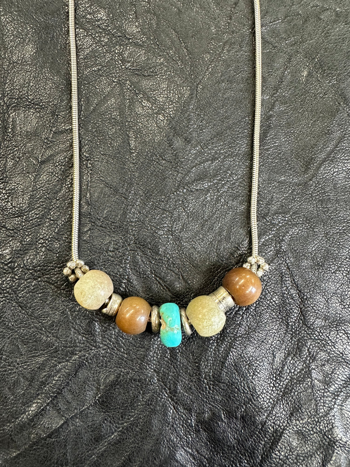 5 Stone Beaded Necklace