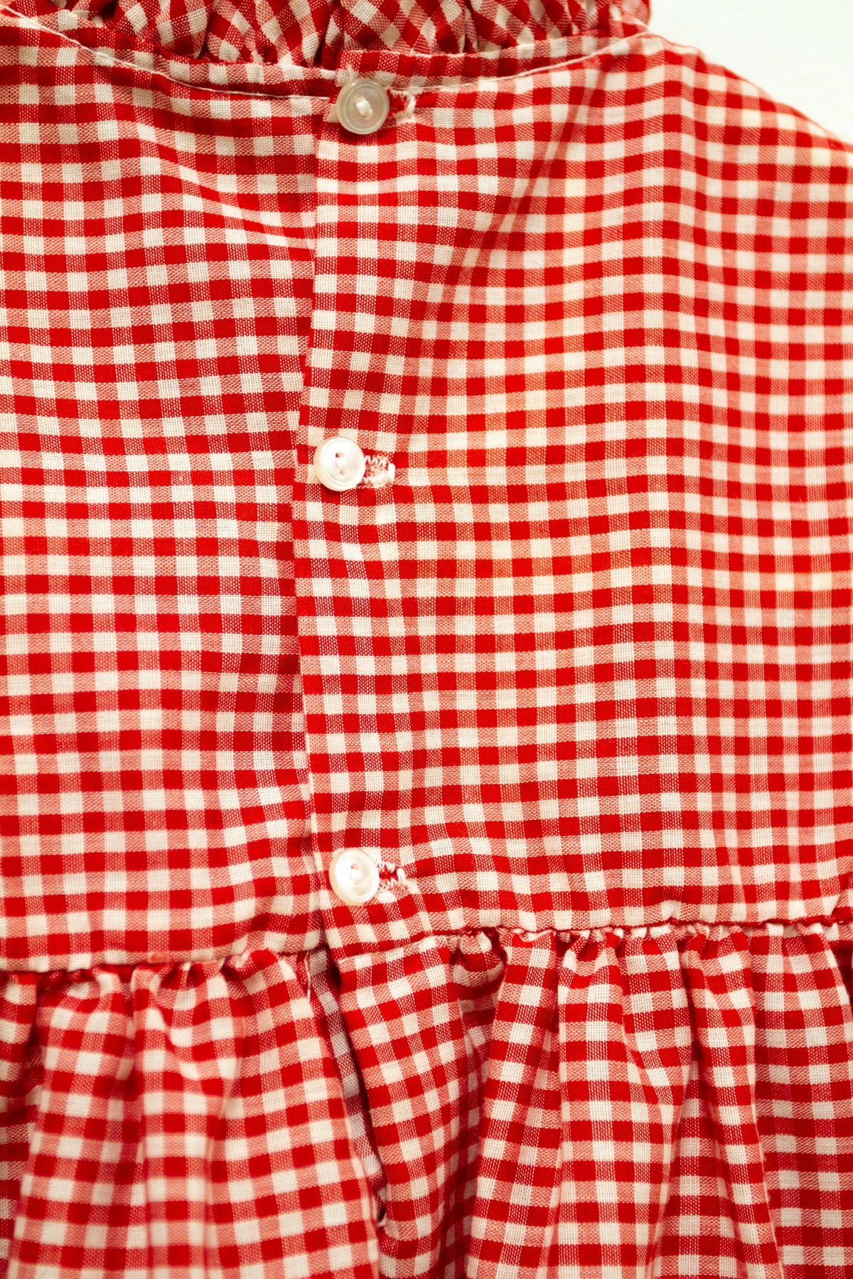 Kids Gingham Red Check Blouse