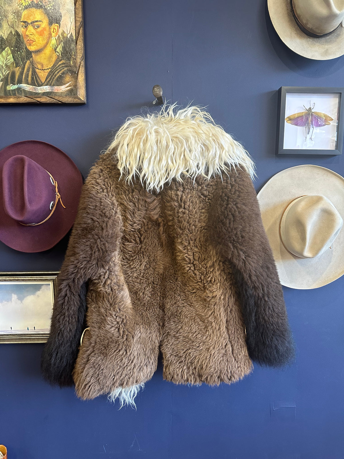 Buffalo Coat with Angora Collar