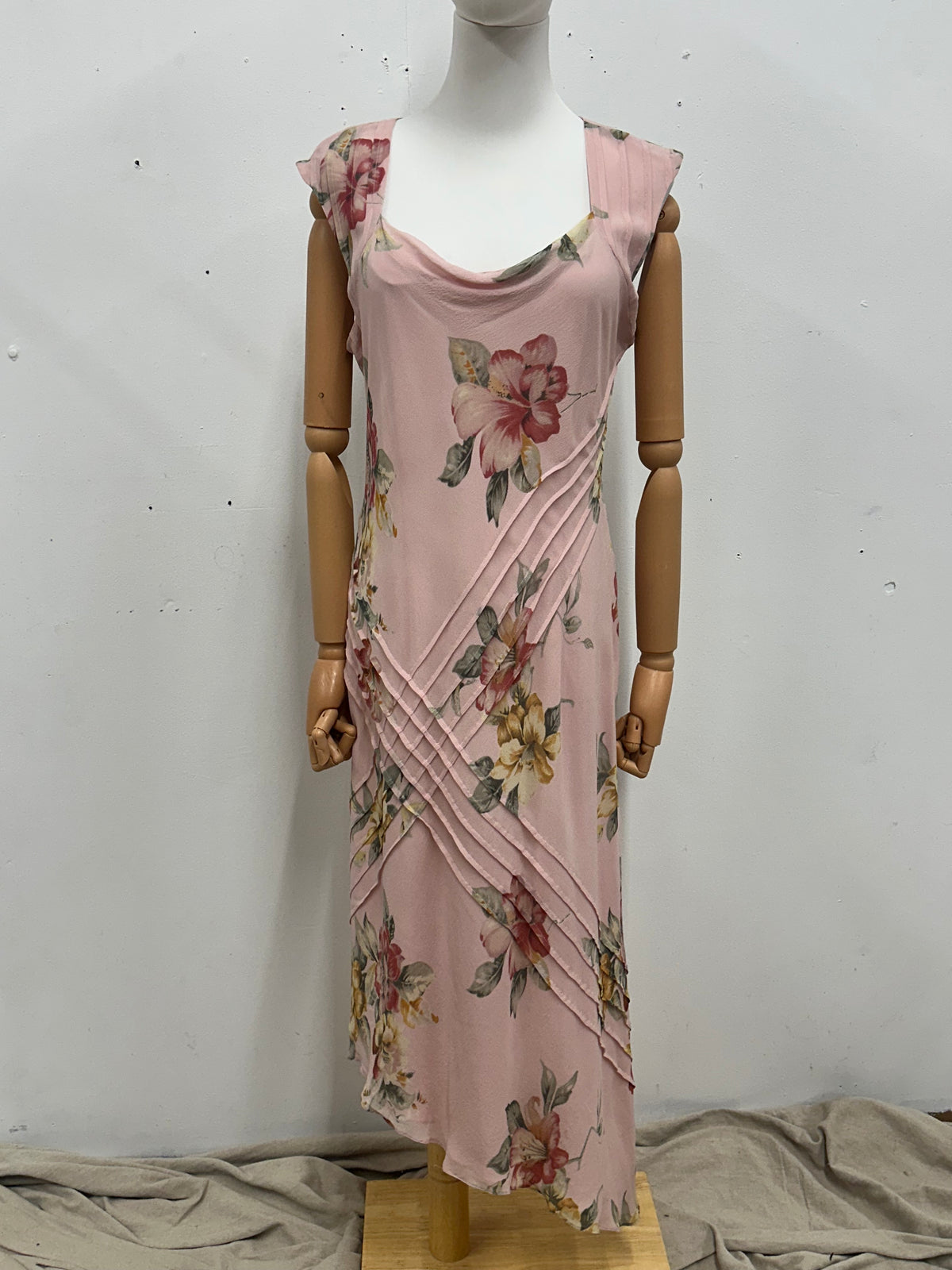 Vintage Pink Floral Dress