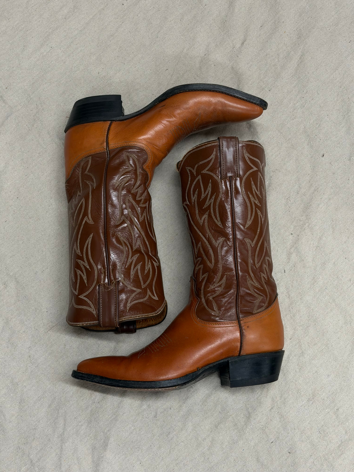 Vintage Mahogany Cowboy Boots