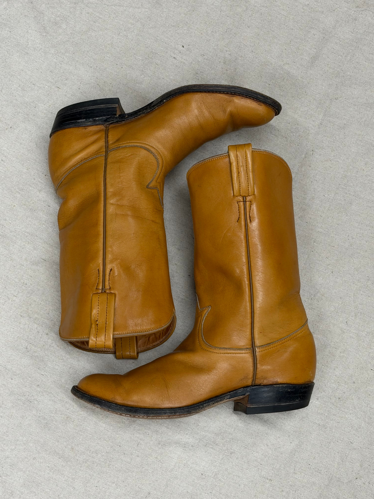 Vintage Light Brown Cowboy Boots