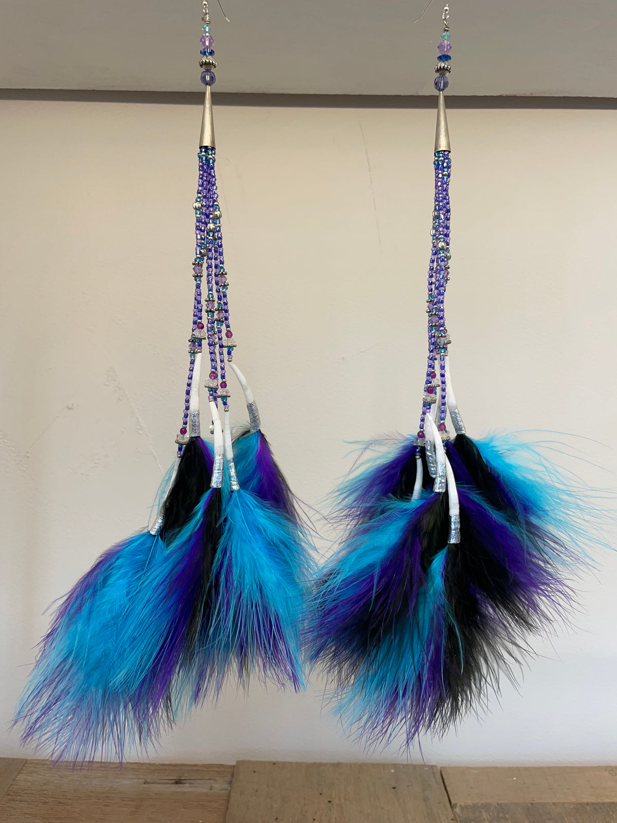 Savage Pom Feather Earrngs