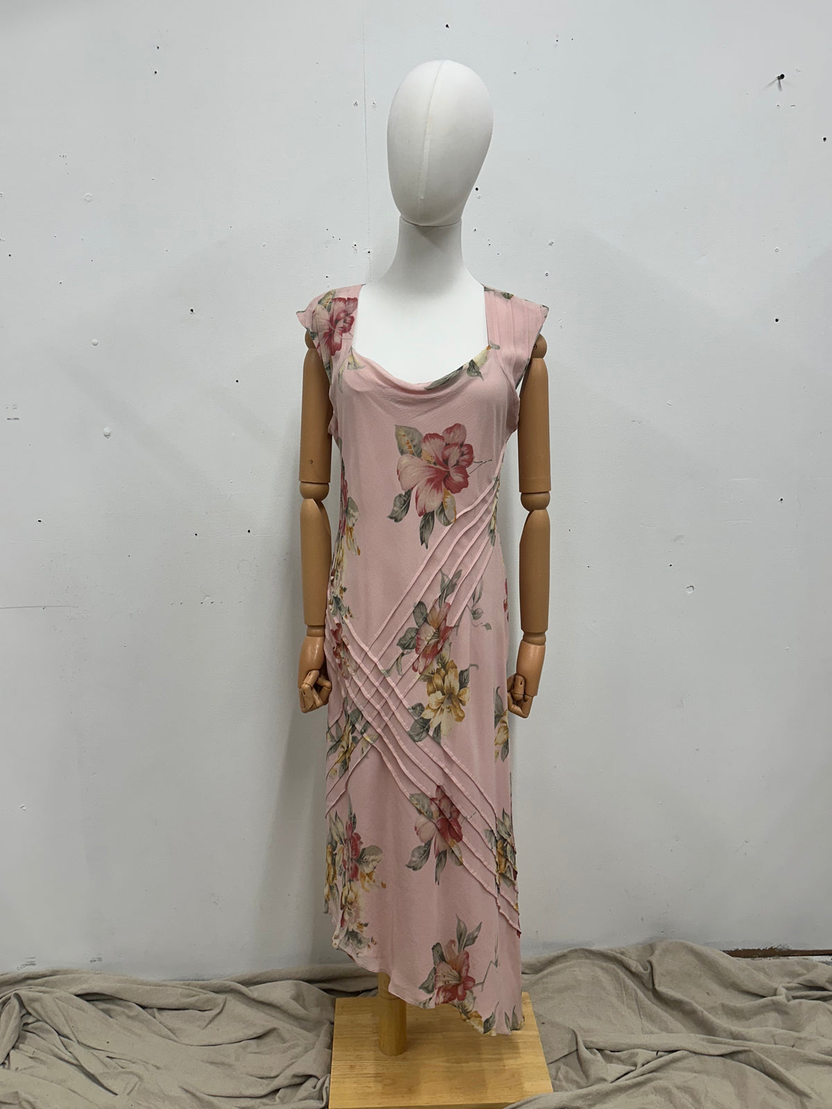 Vintage Pink Floral Dress
