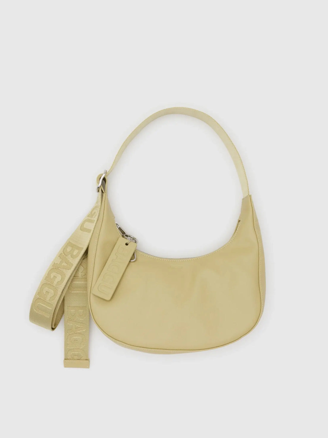 Small Recycled Leather Crescent Bag