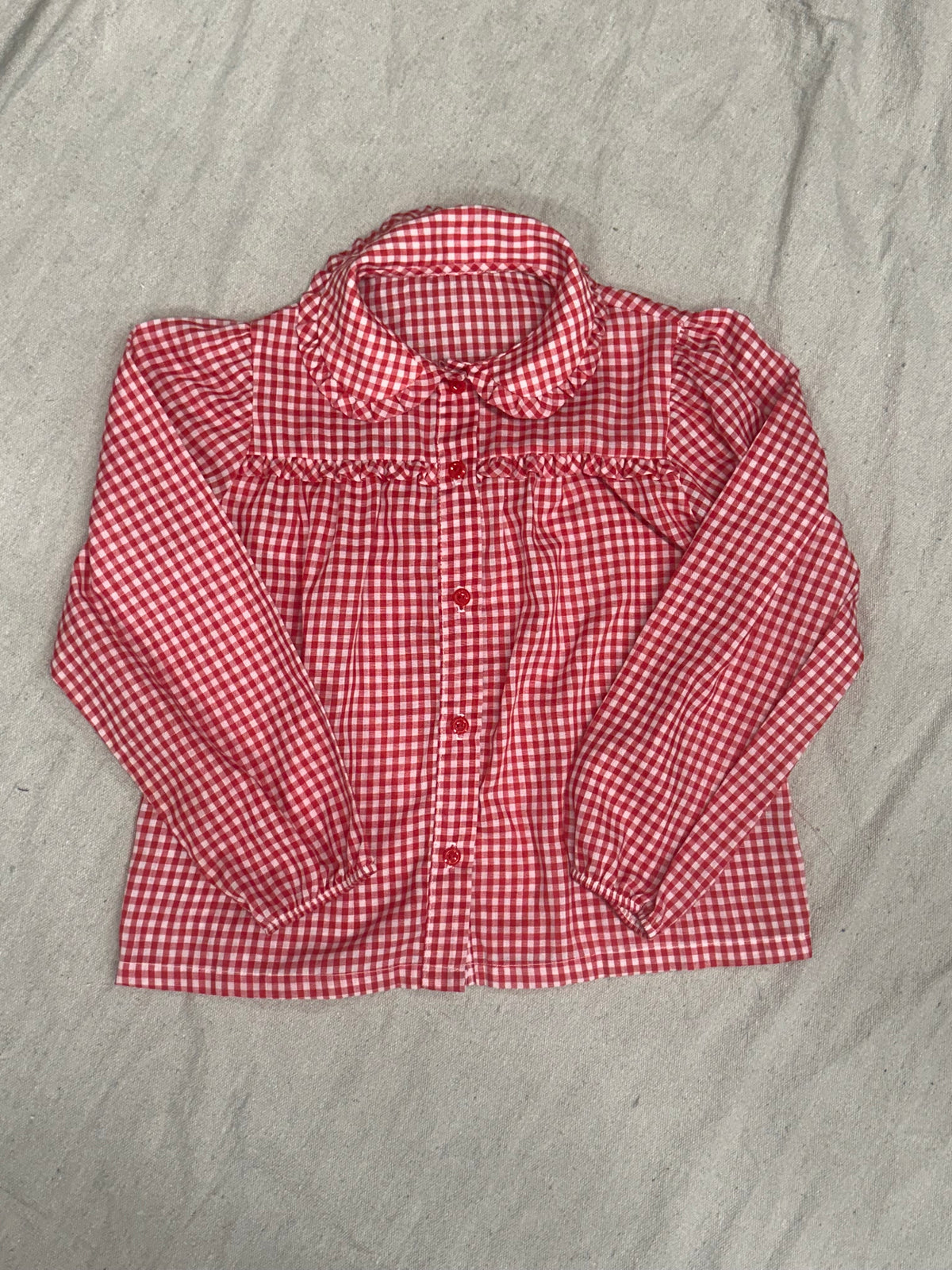 Vintage Kids Gingham Button Up