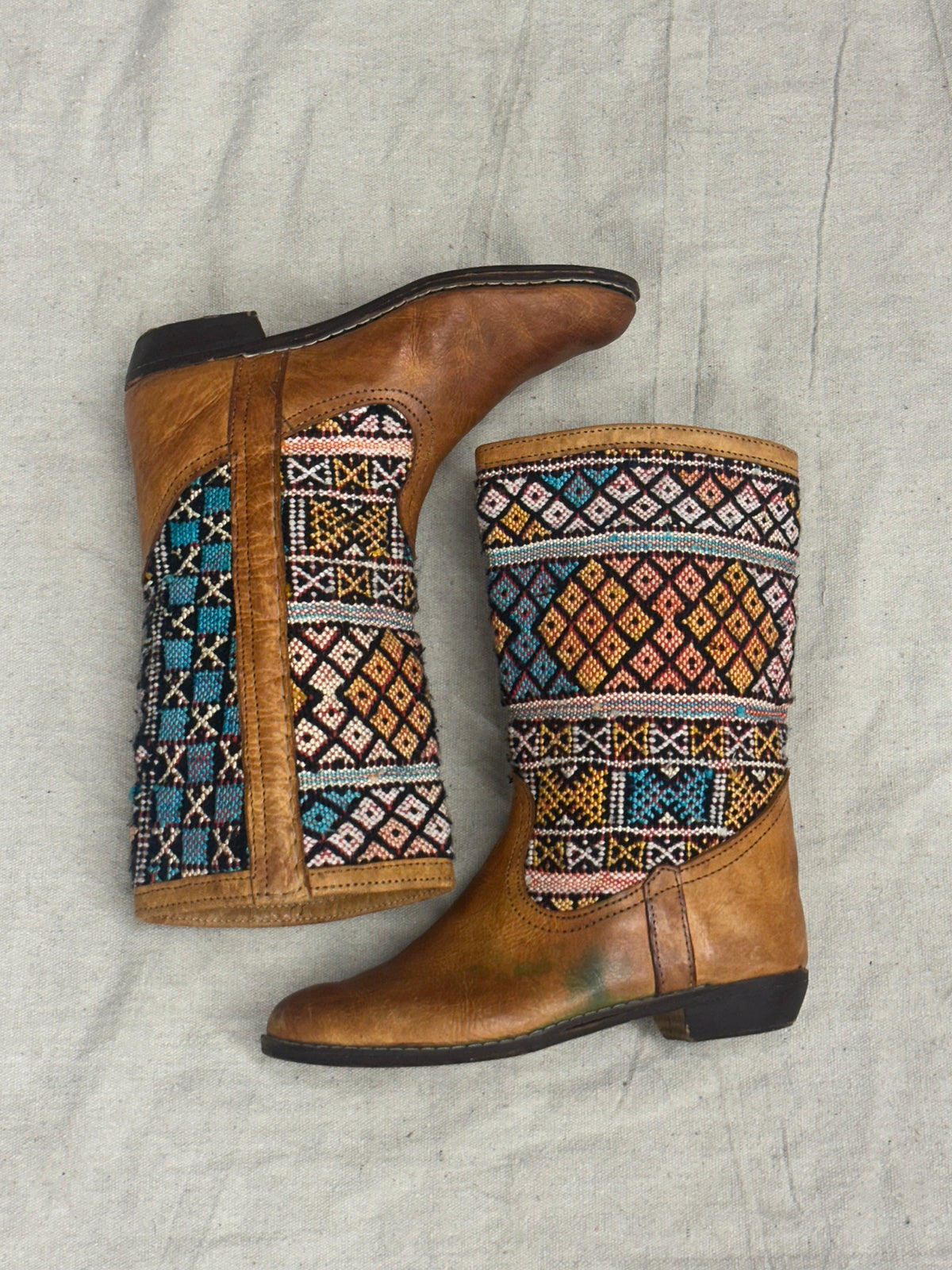 Vintage Multi Color Cowboy Boots