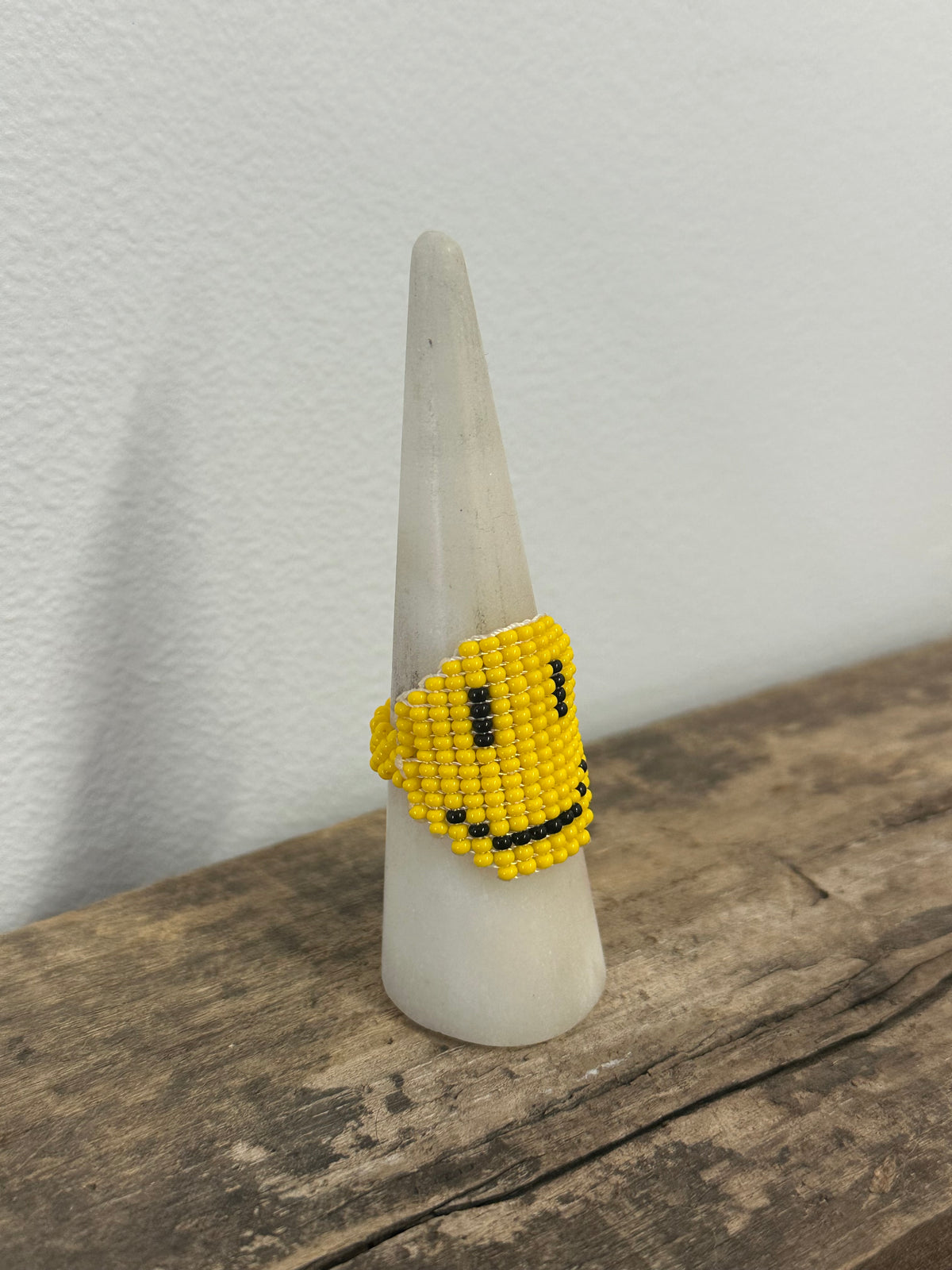 Beaded Smiley Ring