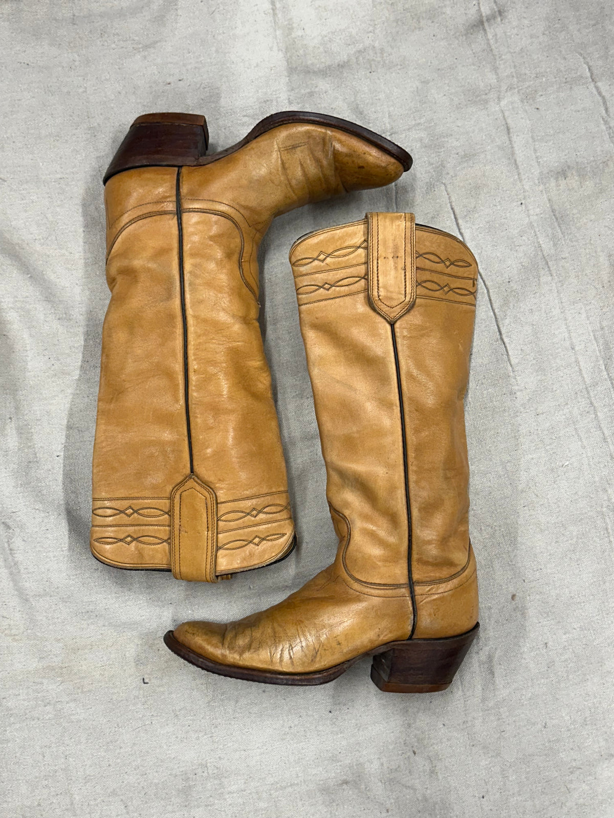 Vintage Bronze Cowboy Boots